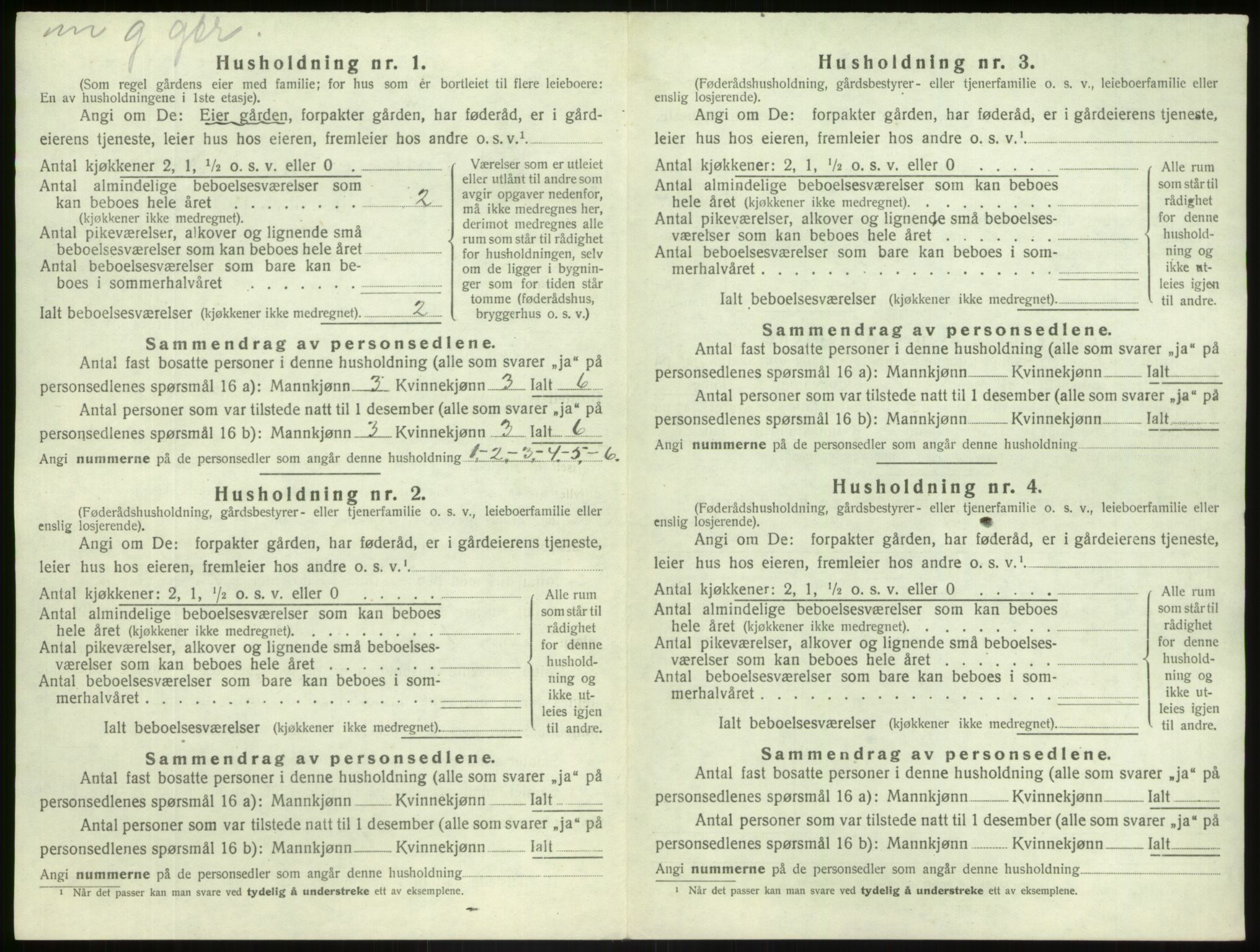 SAB, Folketelling 1920 for 1426 Luster herred, 1920, s. 724