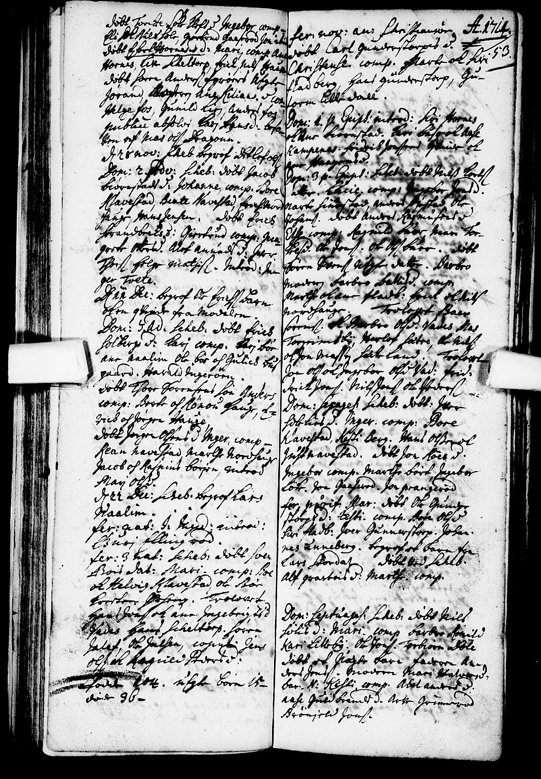 Skjeberg prestekontor Kirkebøker, SAO/A-10923/F/Fa/L0001: Ministerialbok nr. I 1, 1702-1725, s. 53