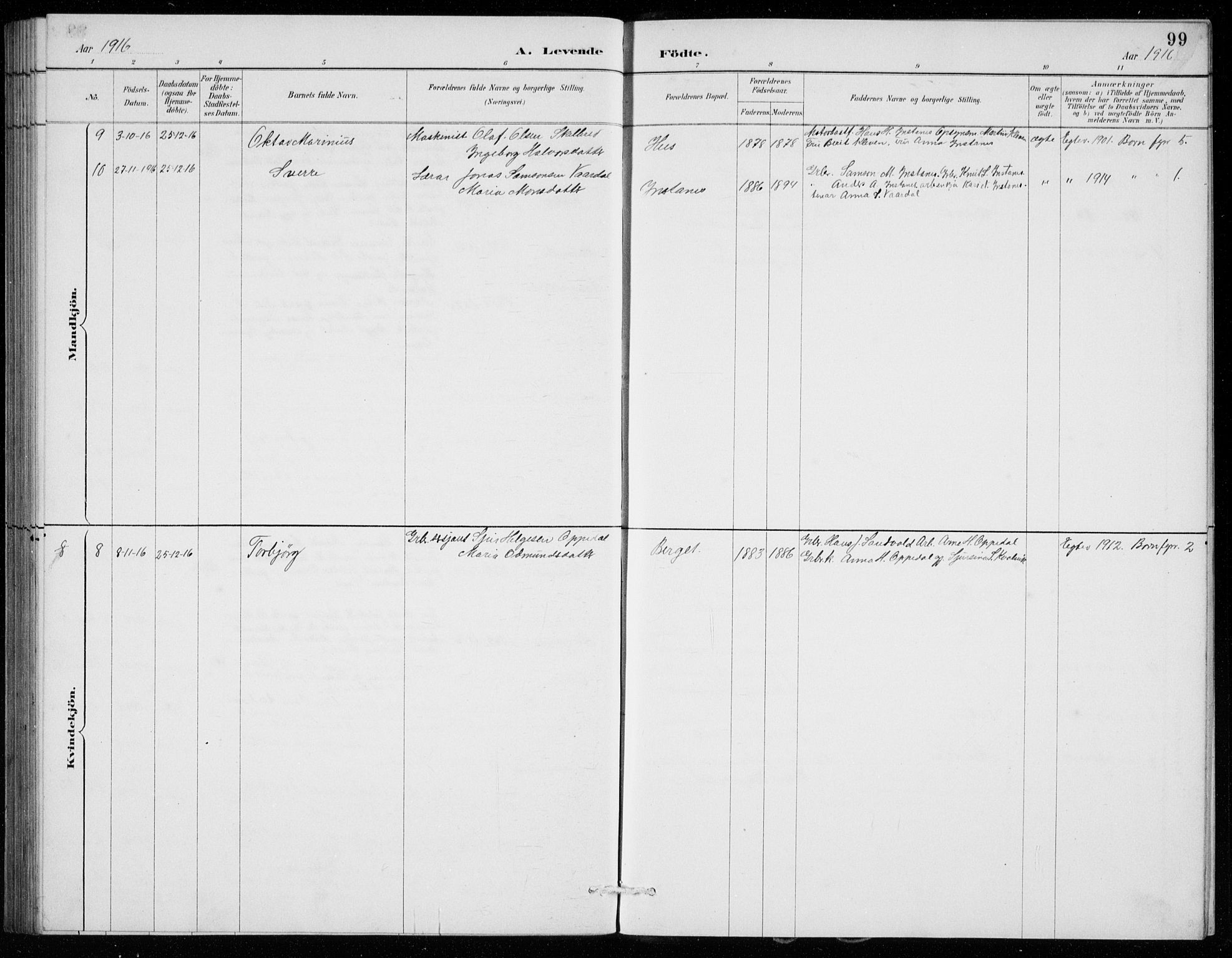 Ullensvang sokneprestembete, AV/SAB-A-78701/H/Hab: Klokkerbok nr. E  7, 1887-1929, s. 99