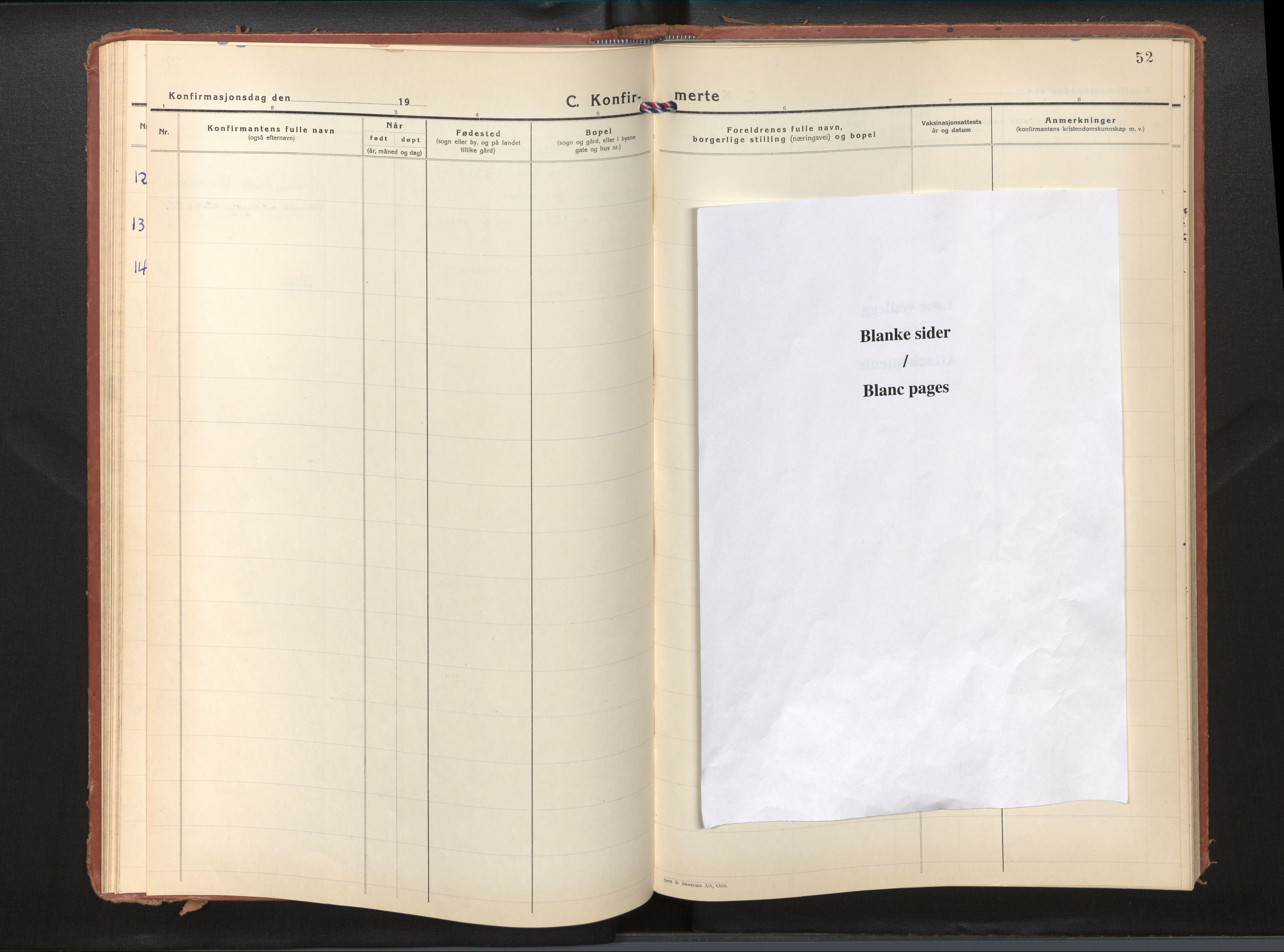 Gloppen sokneprestembete, SAB/A-80101/H/Hac/L0006: Residerende kapellans bok nr. A 6, 1941-1962, s. 51b-52a