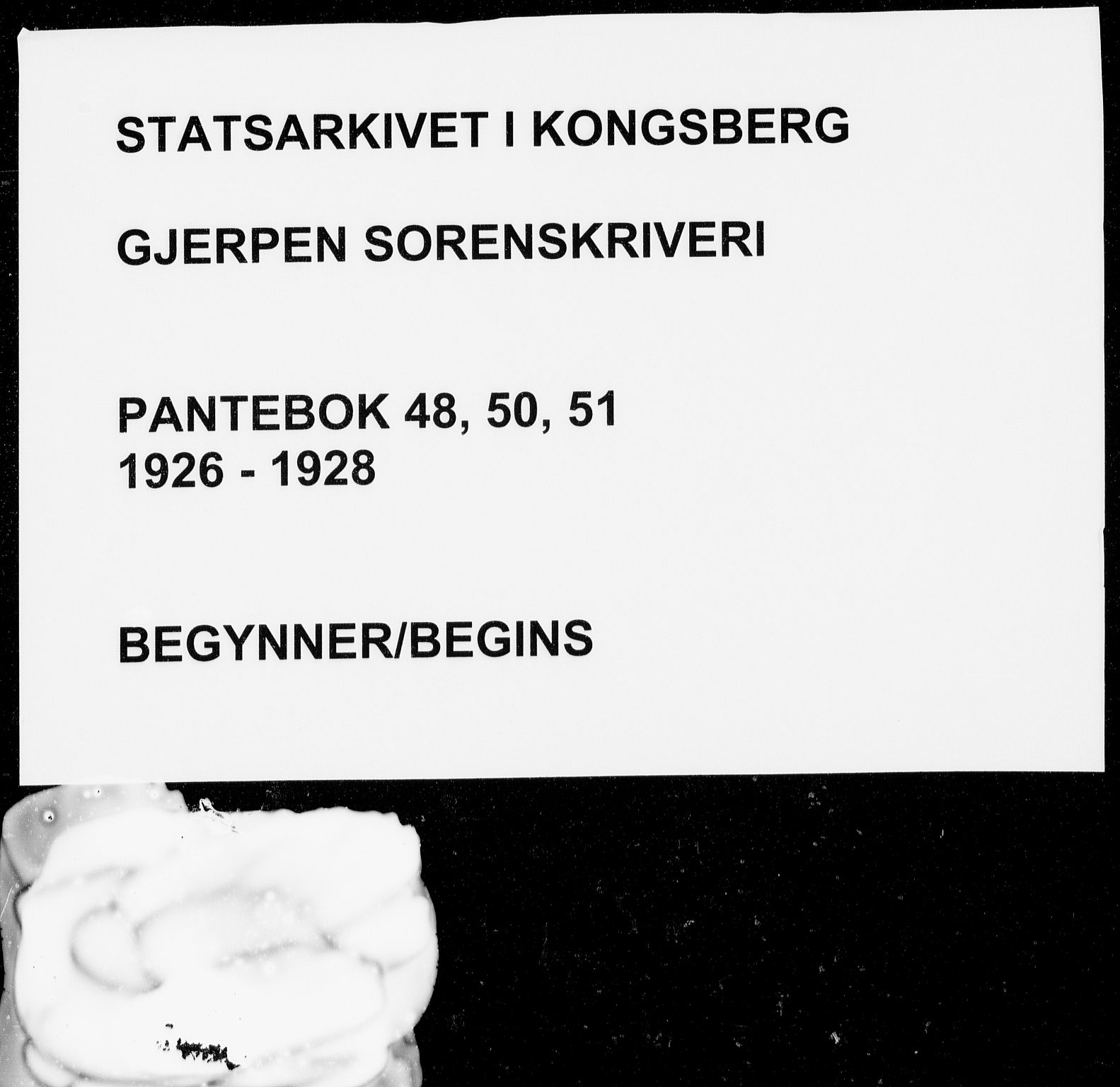 Gjerpen sorenskriveri, SAKO/A-216/G/Ga/Gaa/L0048: Pantebok nr. I 48 og 50-51, 1926-1928