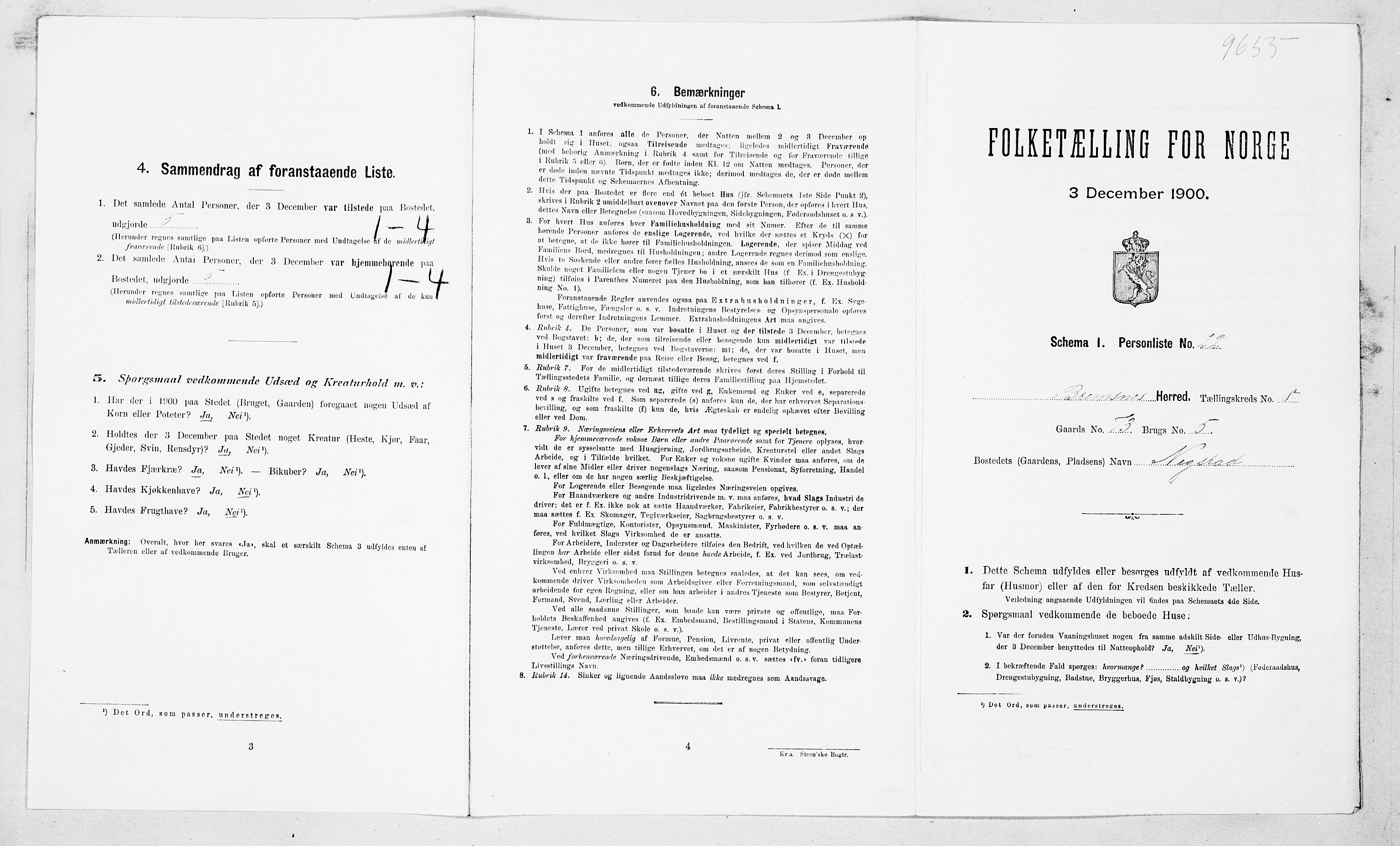 SAT, Folketelling 1900 for 1554 Bremsnes herred, 1900, s. 879