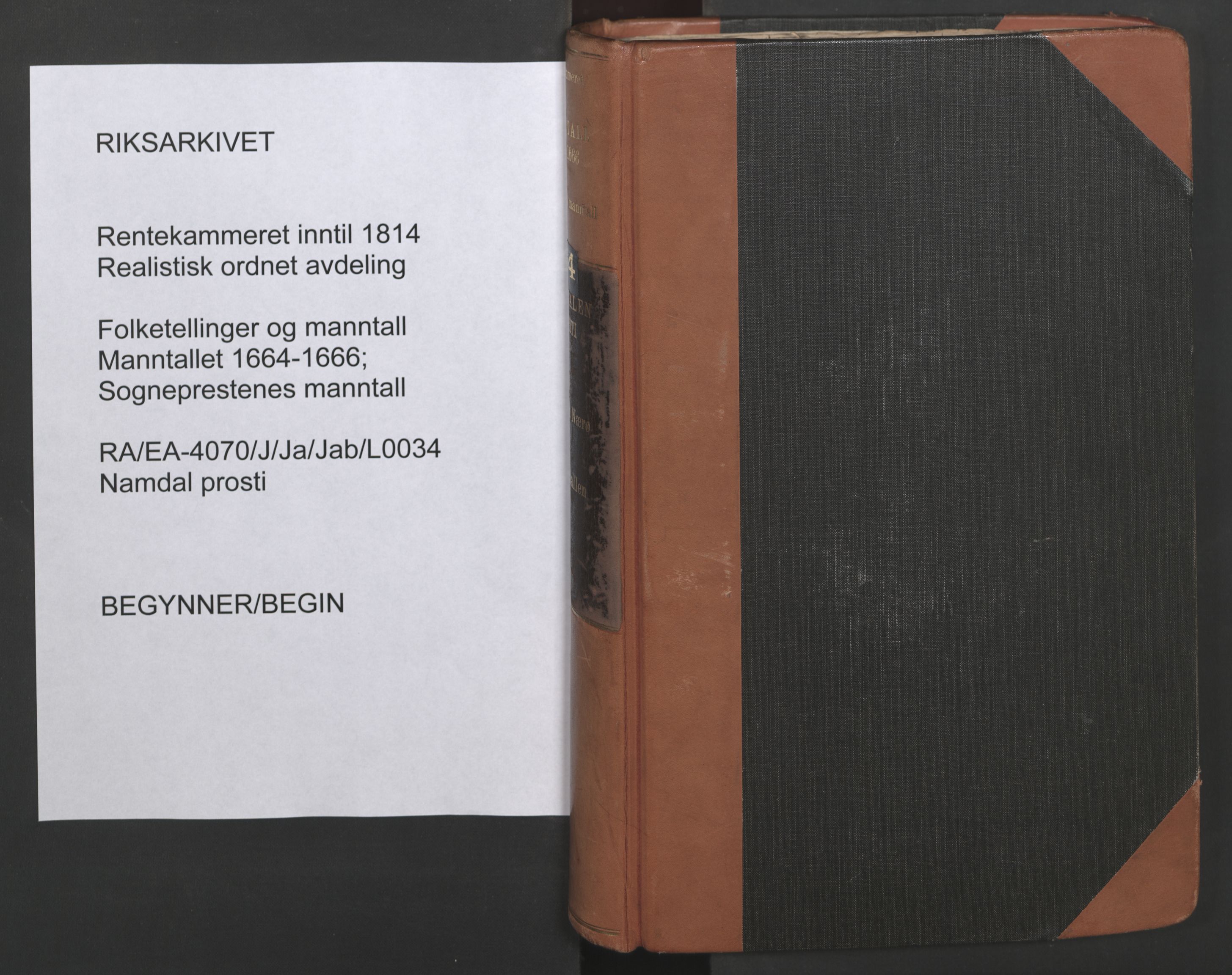 RA, Sogneprestenes manntall 1664-1666, nr. 34: Namdal prosti, 1664-1666