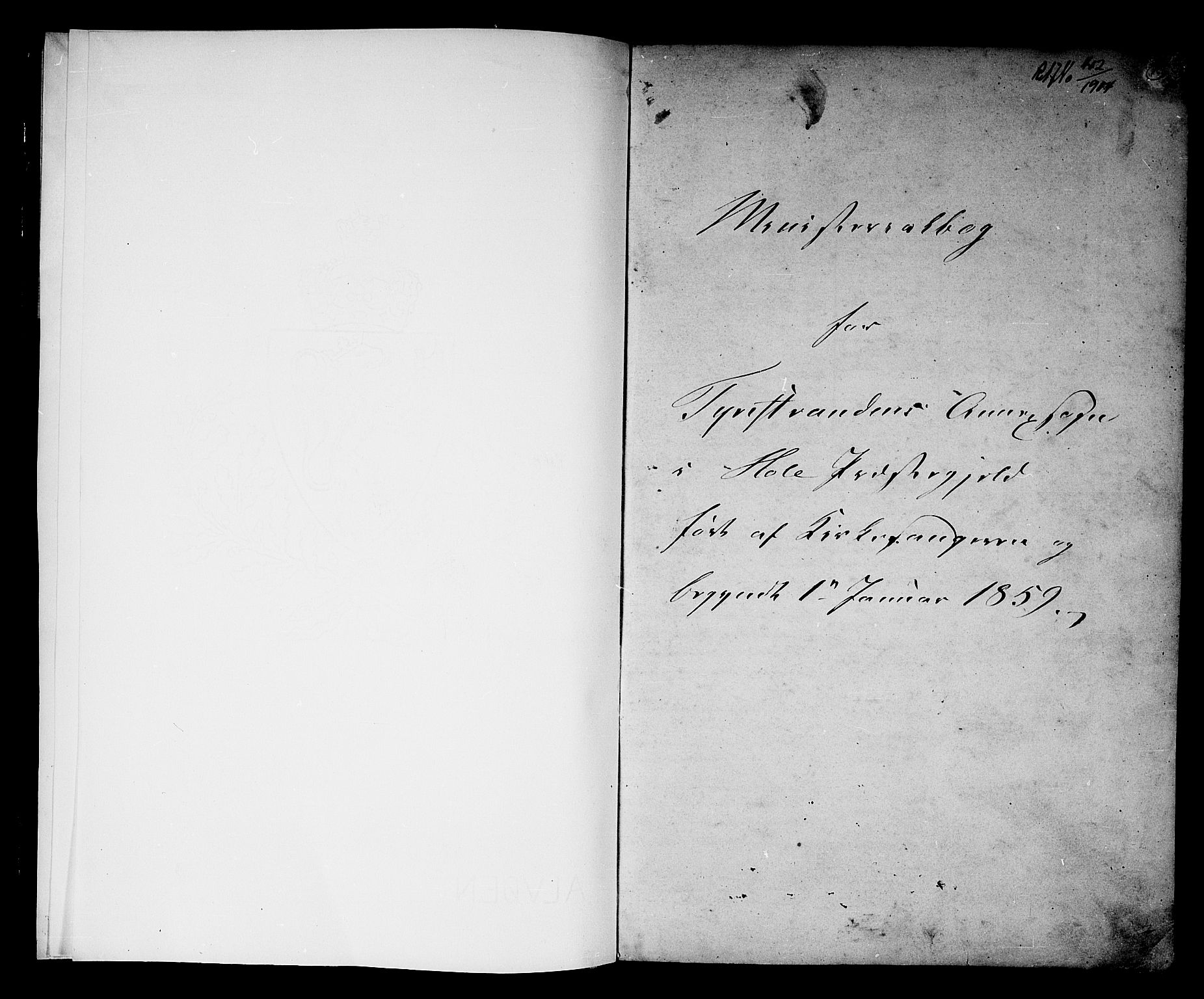 Hole kirkebøker, SAKO/A-228/G/Gb/L0001: Klokkerbok nr. II 1, 1859-1878, s. 1