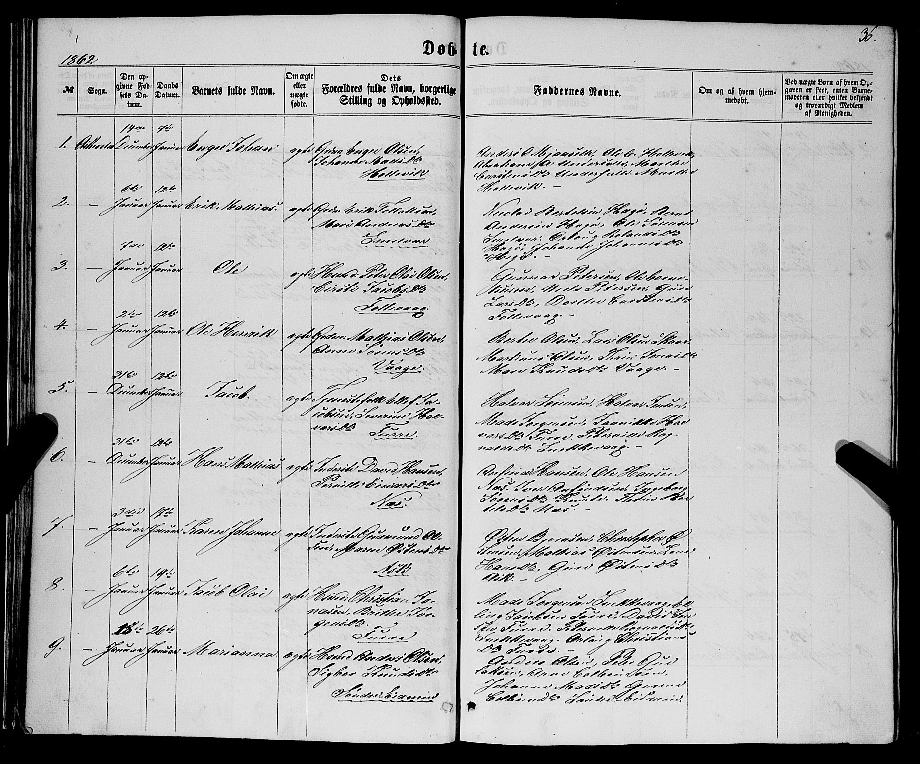 Askvoll sokneprestembete, AV/SAB-A-79501/H/Haa/Haaa/L0012: Ministerialbok nr. A 12, 1859-1878, s. 36