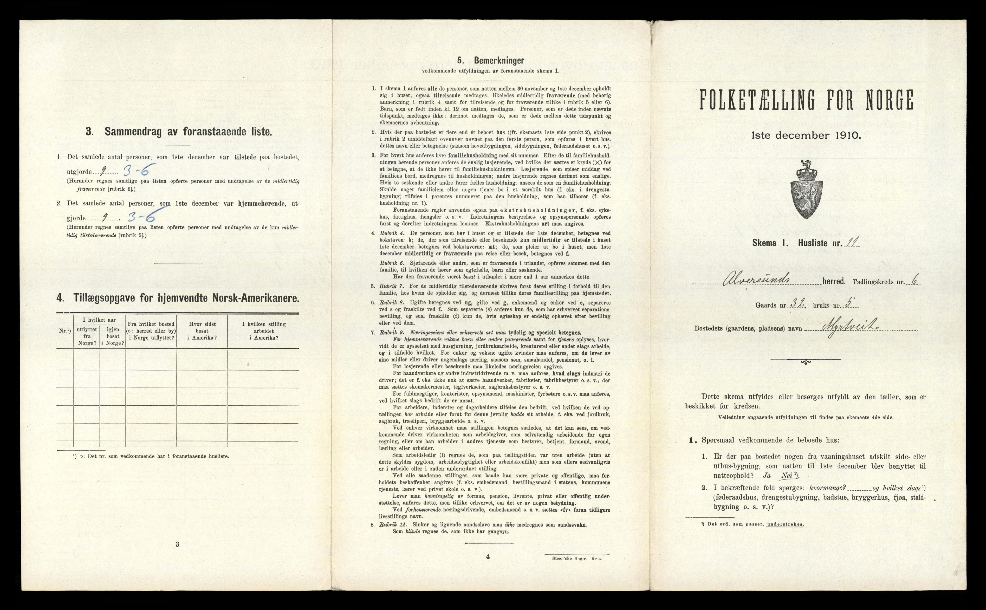 RA, Folketelling 1910 for 1257 Alversund herred, 1910, s. 524