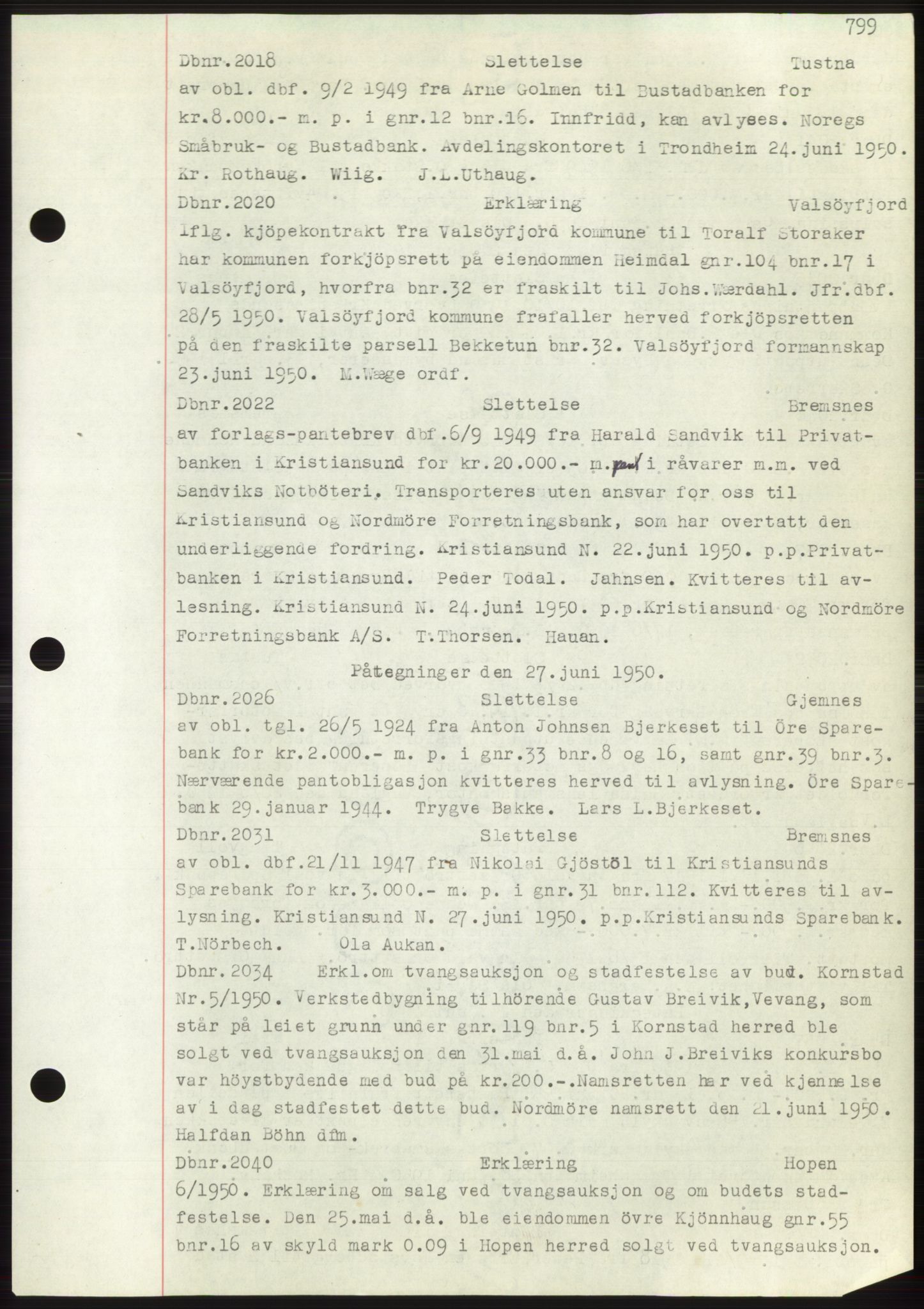 Nordmøre sorenskriveri, SAT/A-4132/1/2/2Ca: Pantebok nr. C82b, 1946-1951, Dagboknr: 2018/1950