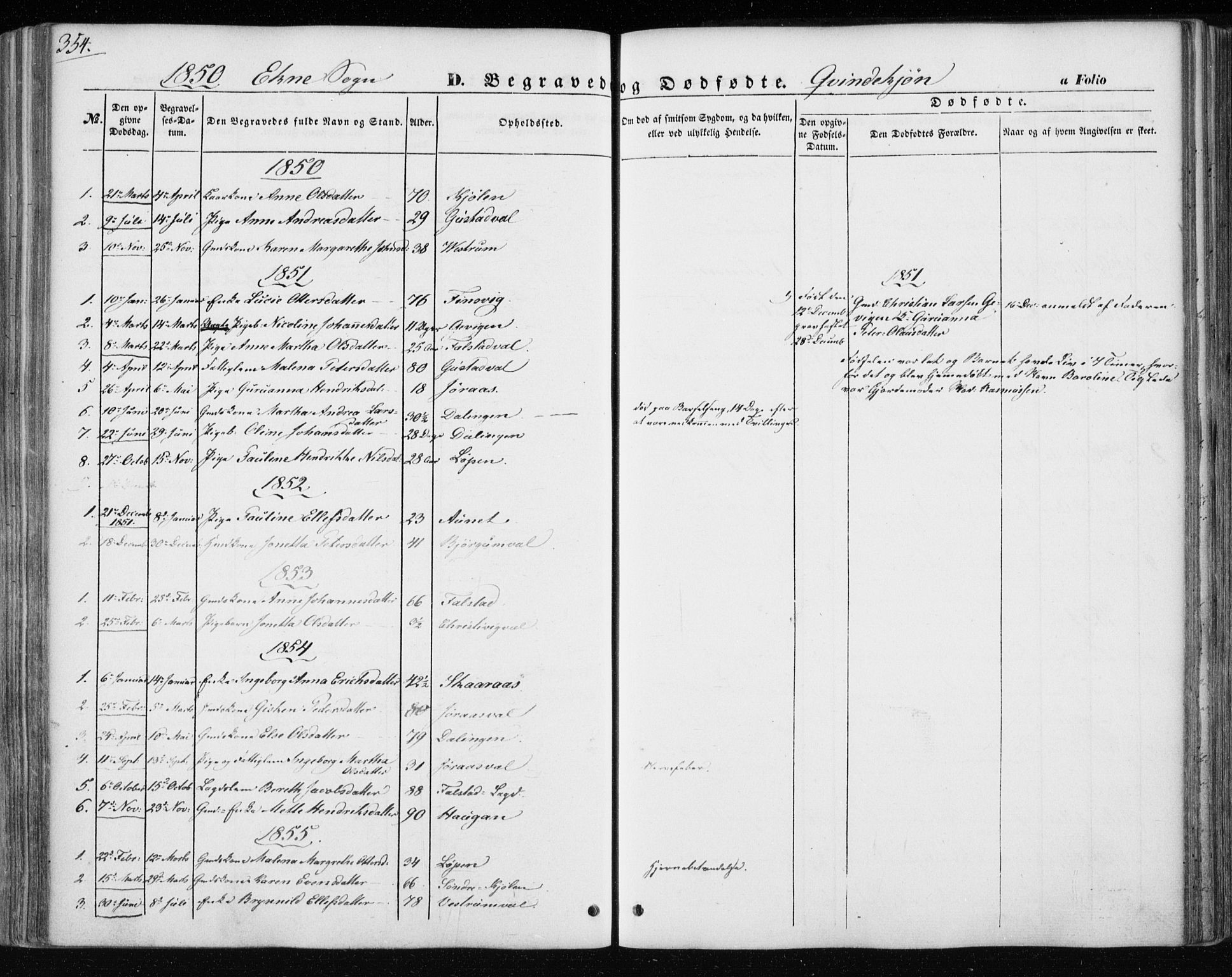 Ministerialprotokoller, klokkerbøker og fødselsregistre - Nord-Trøndelag, AV/SAT-A-1458/717/L0154: Ministerialbok nr. 717A07 /3, 1850-1862, s. 354