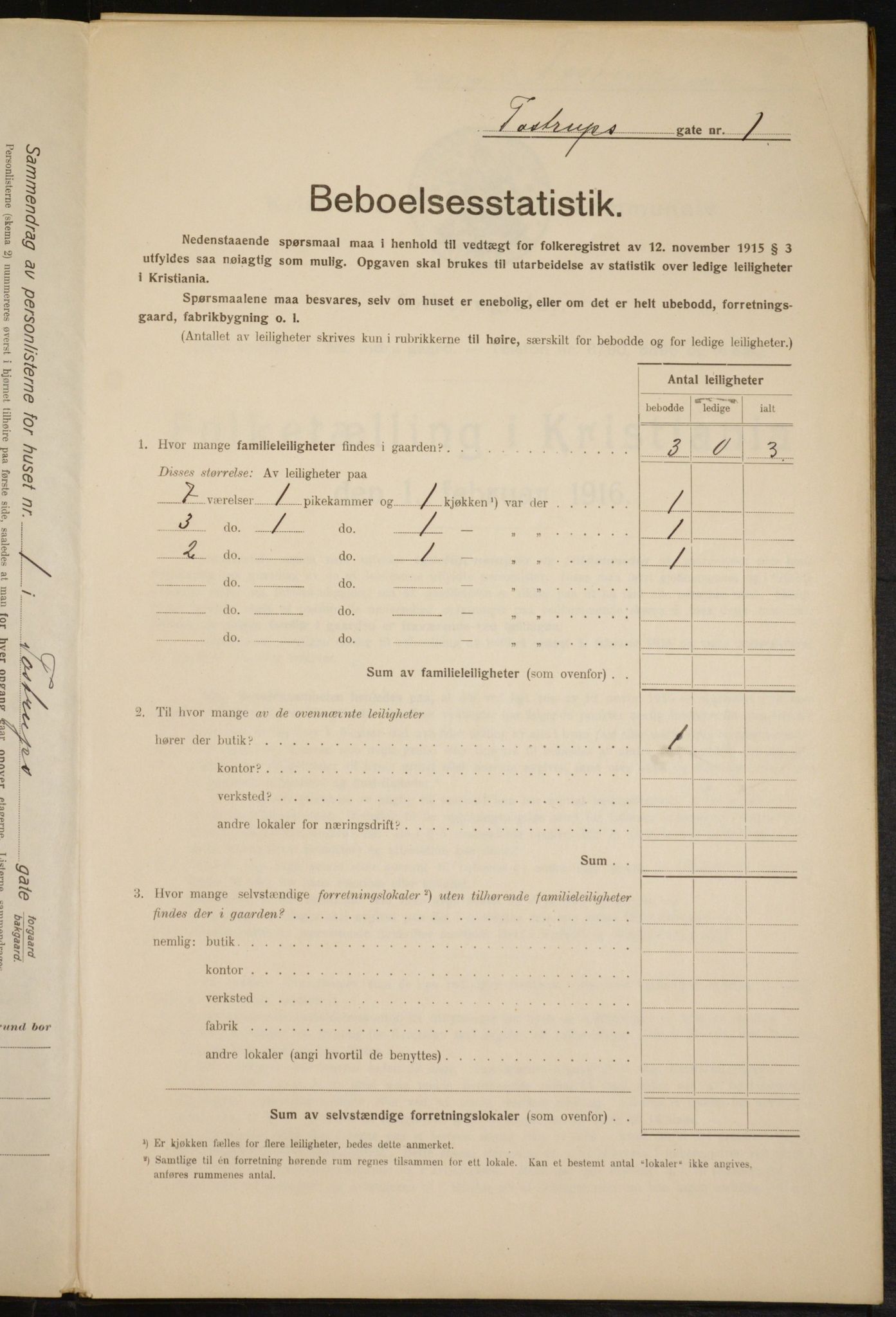 OBA, Kommunal folketelling 1.2.1916 for Kristiania, 1916, s. 118349