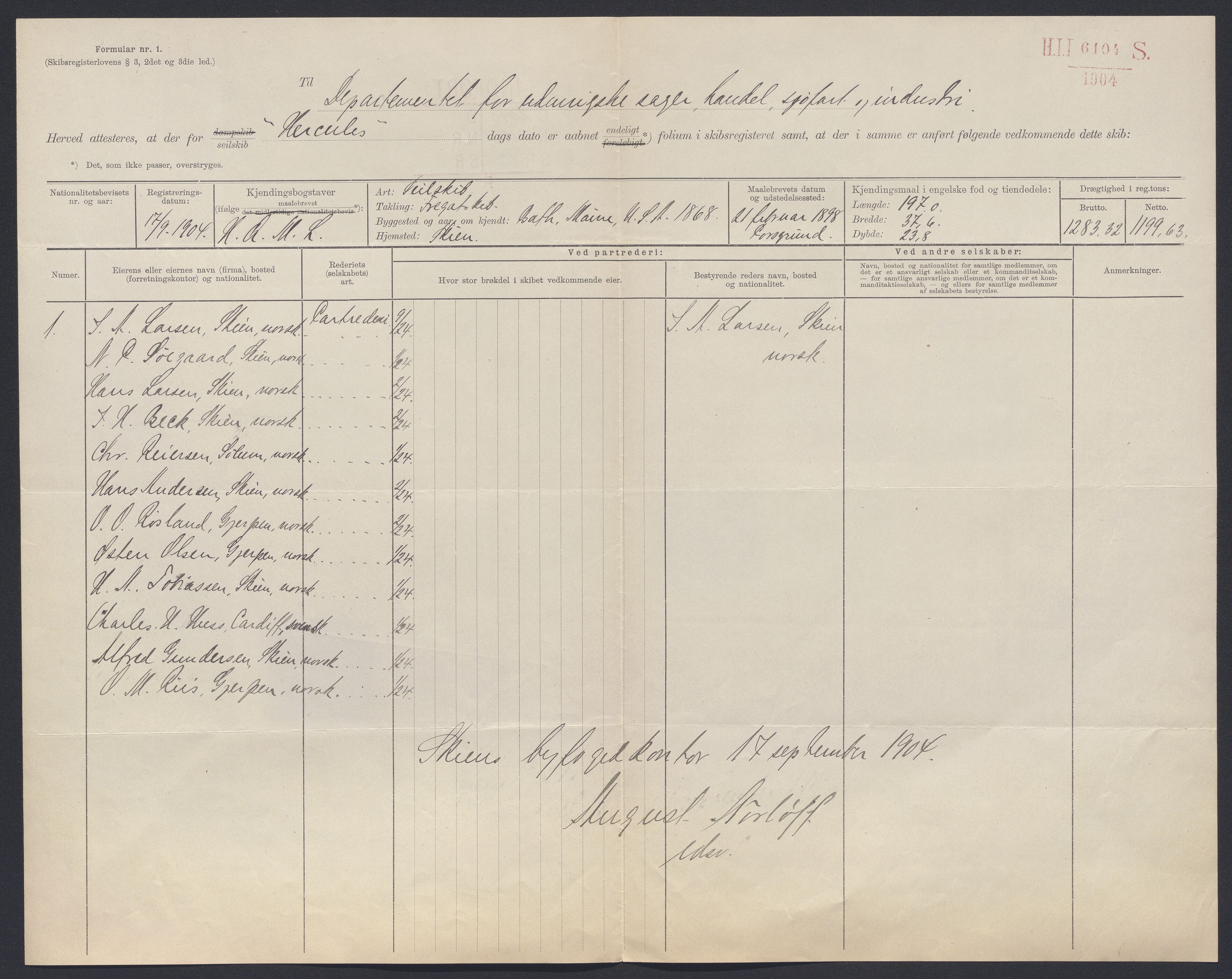 Sjøfartsdirektoratet med forløpere, skipsmapper slettede skip, AV/RA-S-4998/F/Fa/L0496: --, 1868-1923, s. 4