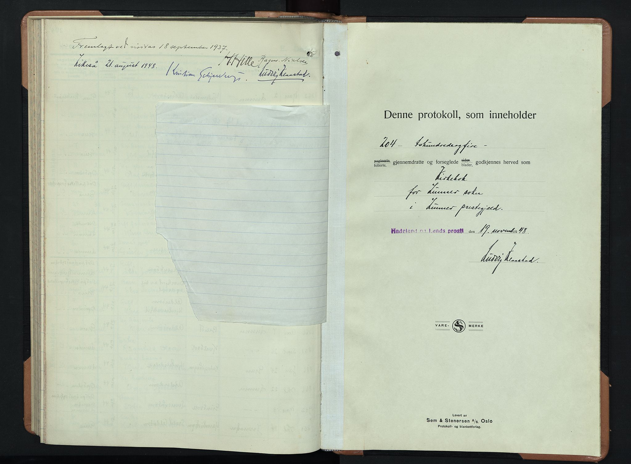 Lunner prestekontor, AV/SAH-PREST-118/H/Ha/Hab/L0003: Klokkerbok nr. 3, 1933-1945
