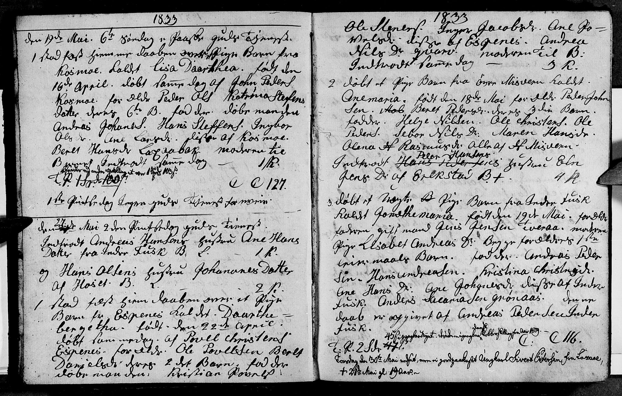 Ministerialprotokoller, klokkerbøker og fødselsregistre - Nordland, AV/SAT-A-1459/852/L0750: Klokkerbok nr. 852C01, 1833-1837