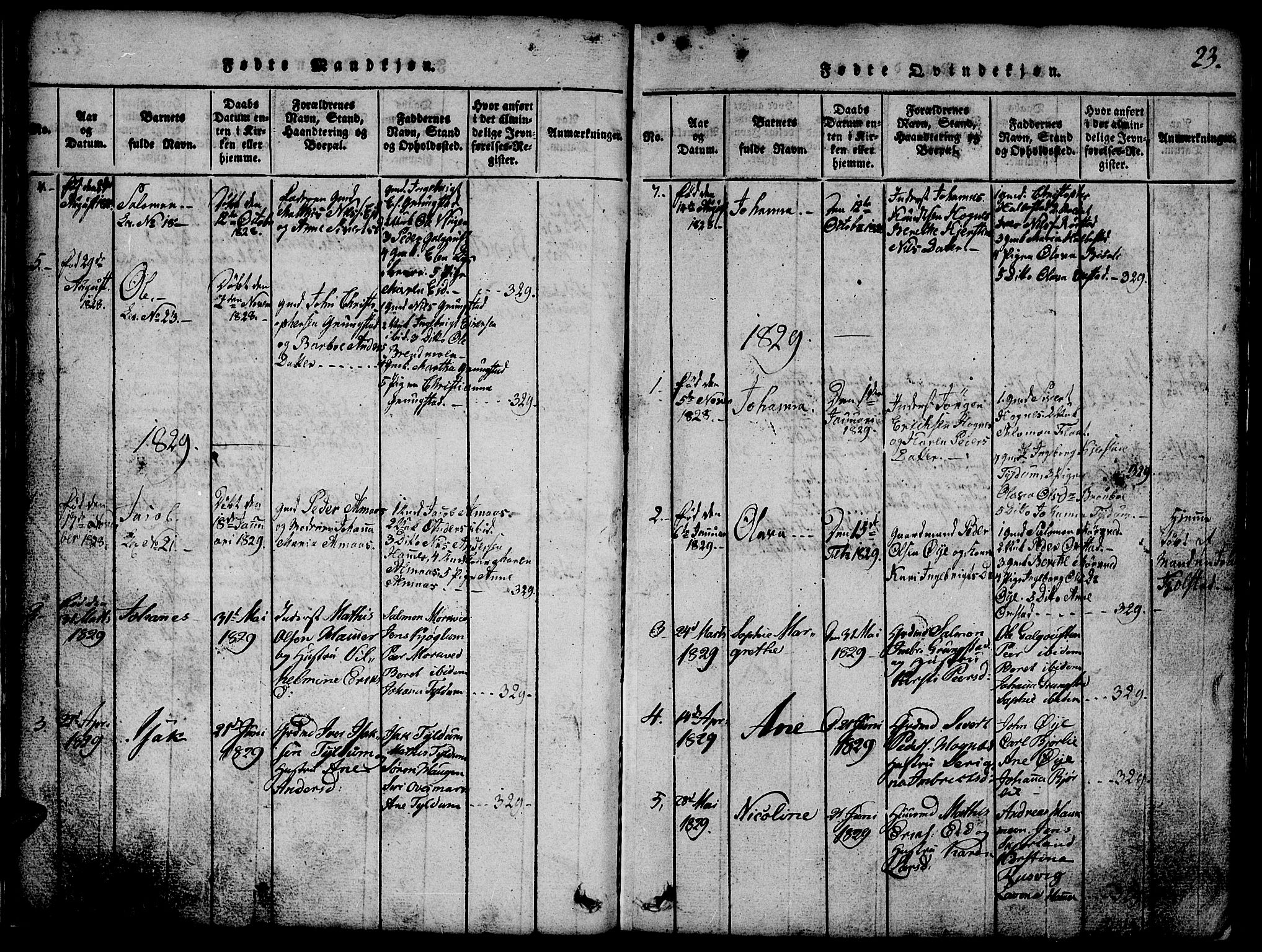 Ministerialprotokoller, klokkerbøker og fødselsregistre - Nord-Trøndelag, SAT/A-1458/765/L0562: Klokkerbok nr. 765C01, 1817-1851, s. 23