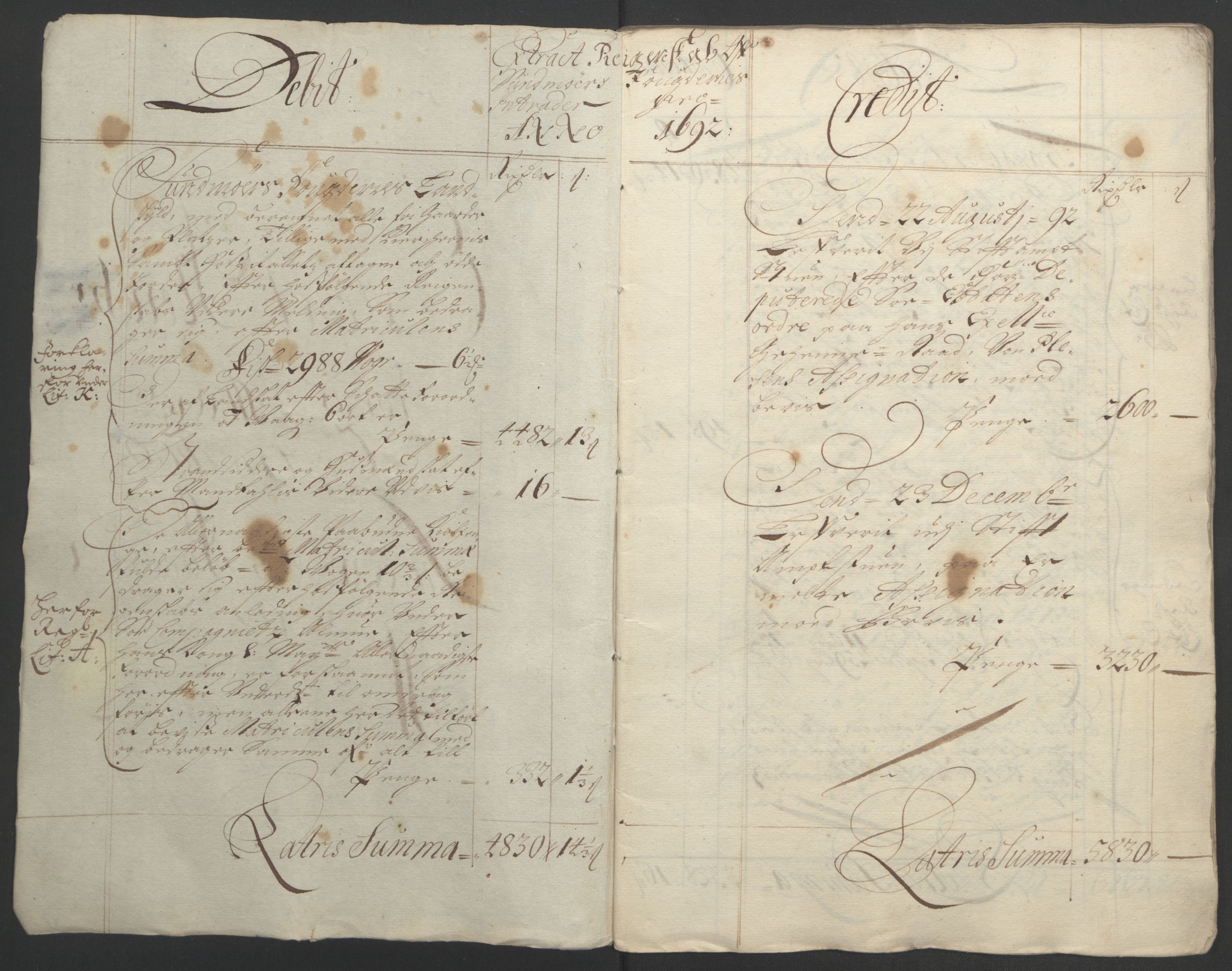 Rentekammeret inntil 1814, Reviderte regnskaper, Fogderegnskap, RA/EA-4092/R54/L3554: Fogderegnskap Sunnmøre, 1691-1693, s. 126