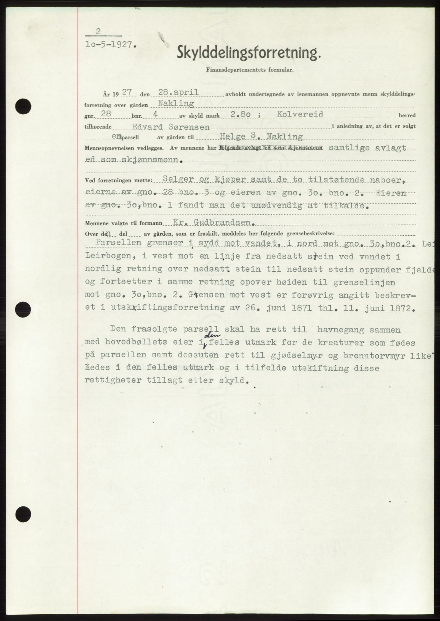 Namdal sorenskriveri, SAT/A-4133/1/2/2C: Pantebok nr. -, 1926-1930, Tingl.dato: 10.05.1929