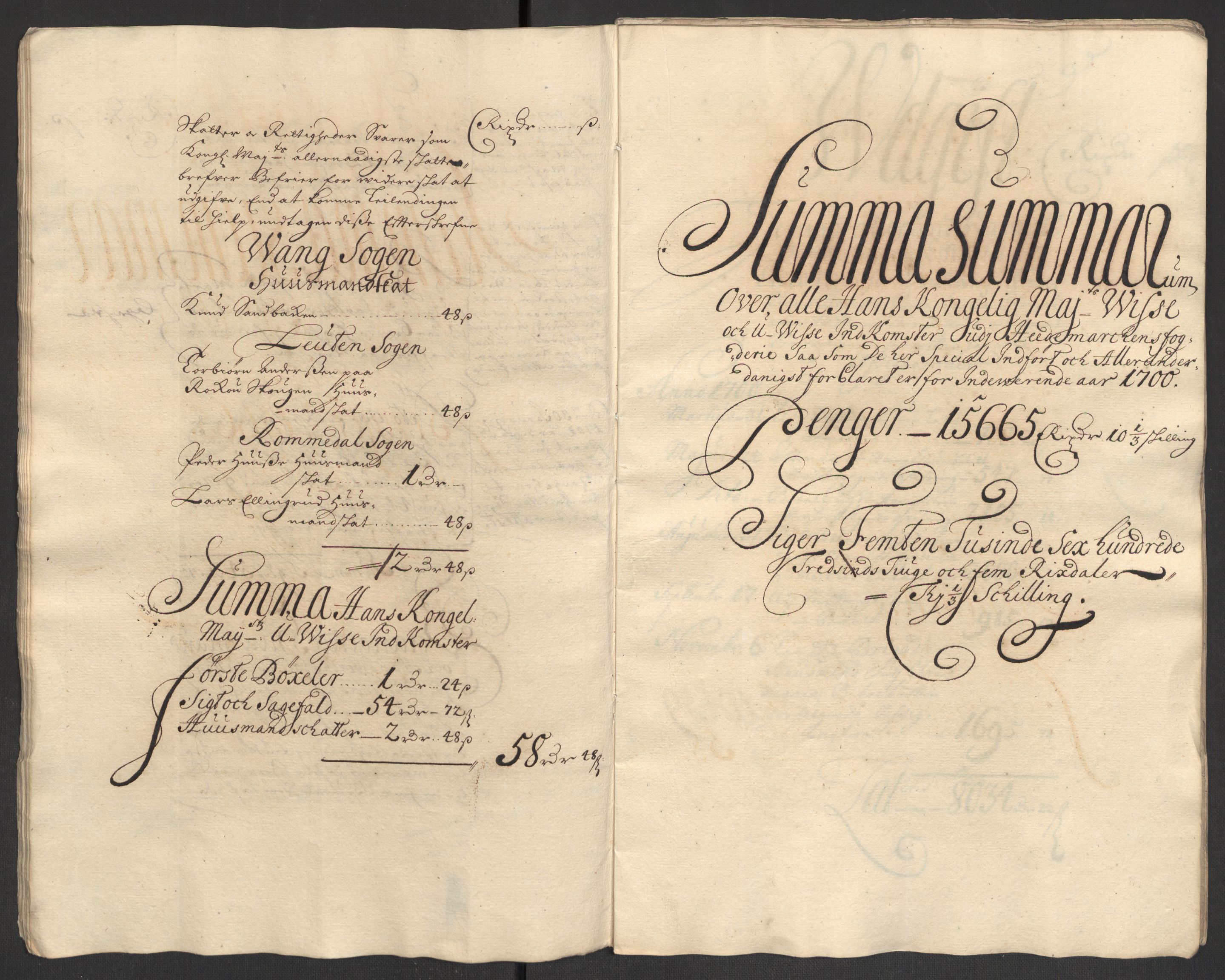 Rentekammeret inntil 1814, Reviderte regnskaper, Fogderegnskap, AV/RA-EA-4092/R16/L1039: Fogderegnskap Hedmark, 1700, s. 11