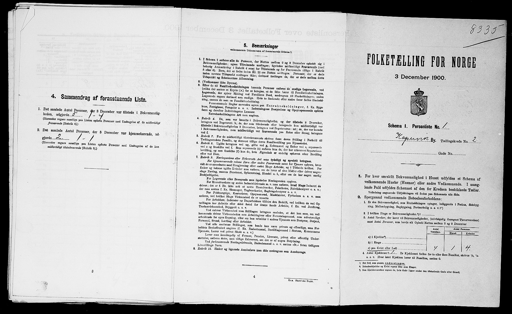 SAST, Folketelling 1900 for 1105 Kopervik ladested, 1900, s. 555
