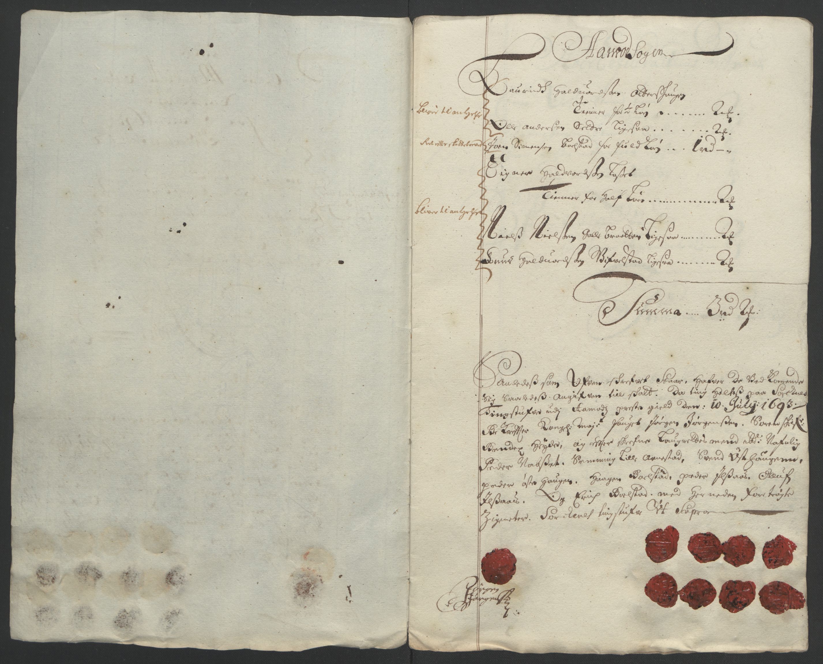 Rentekammeret inntil 1814, Reviderte regnskaper, Fogderegnskap, RA/EA-4092/R13/L0831: Fogderegnskap Solør, Odal og Østerdal, 1693, s. 246