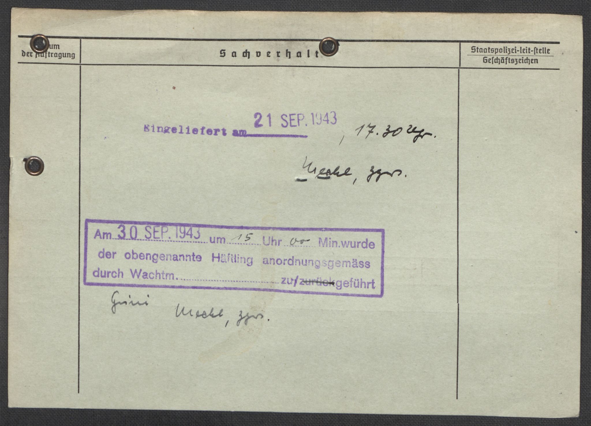 Befehlshaber der Sicherheitspolizei und des SD, AV/RA-RAFA-5969/E/Ea/Eaa/L0005: Register over norske fanger i Møllergata 19: Hø-Kj, 1940-1945, s. 180