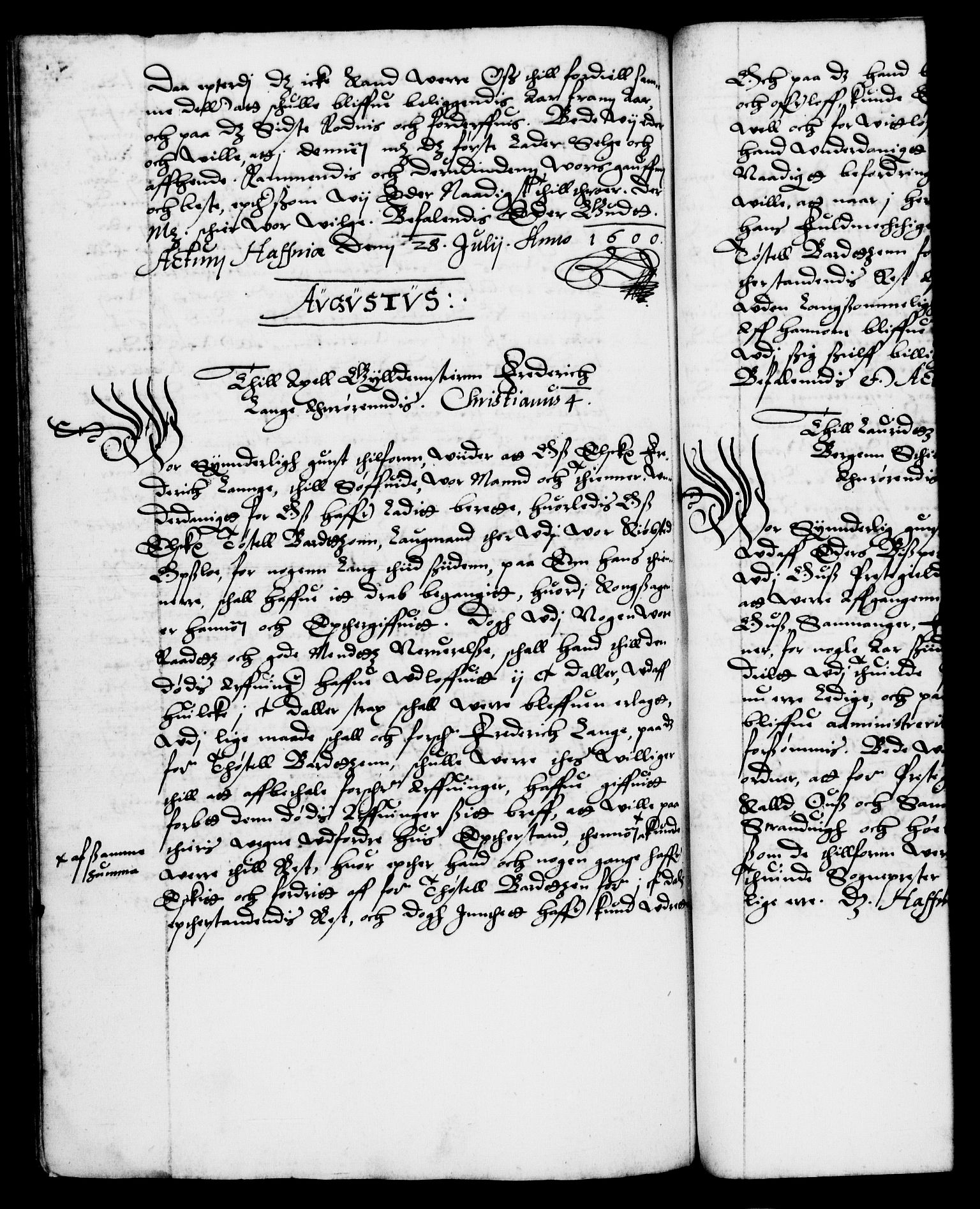 Danske Kanselli 1572-1799, AV/RA-EA-3023/F/Fc/Fca/Fcab/L0003: Norske tegnelser (mikrofilm), 1596-1616, s. 85b