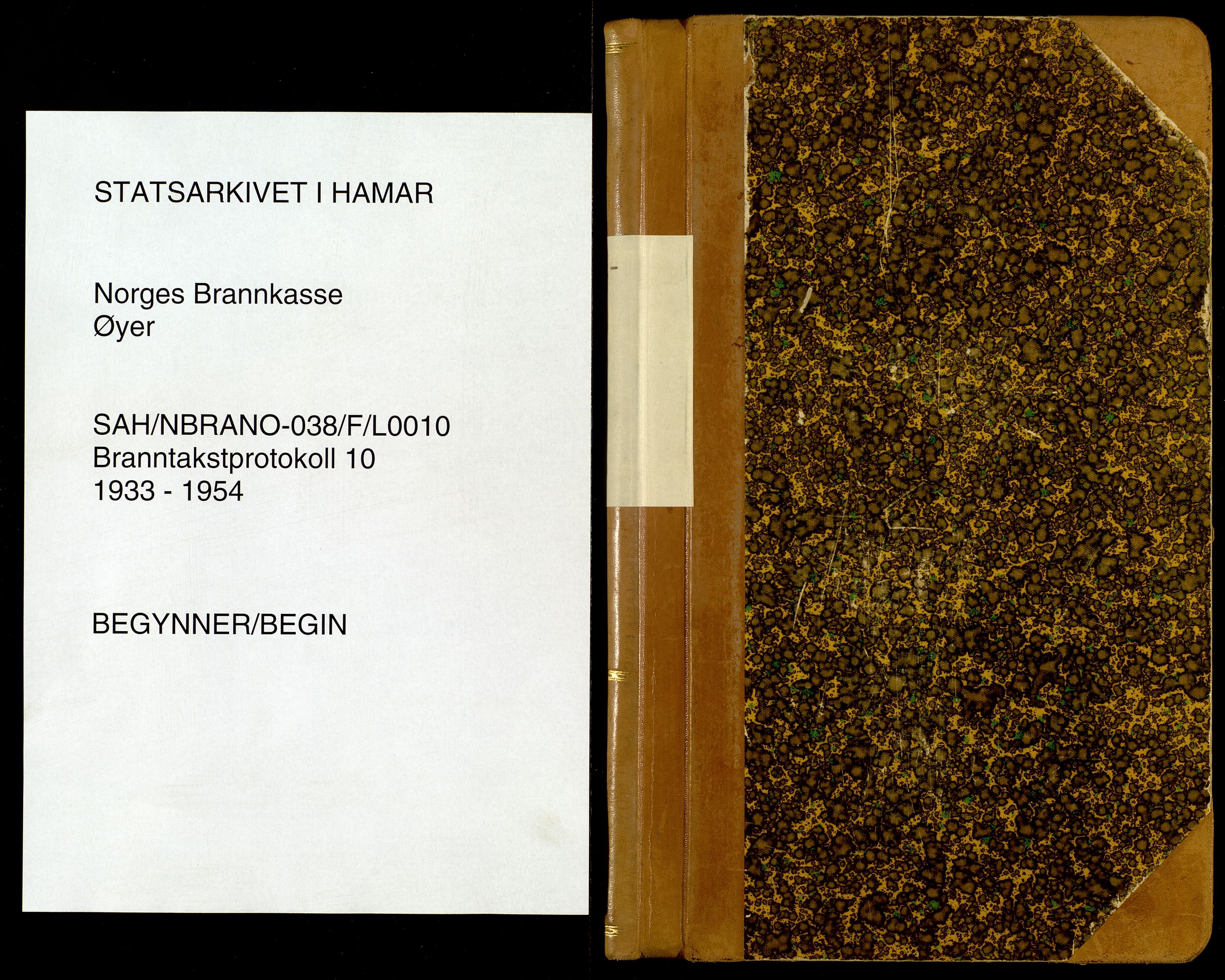 Norges Brannkasse, Øyer, SAH/NBRANO-038/F/L0010: Branntakstprotokoll, 1933-1954