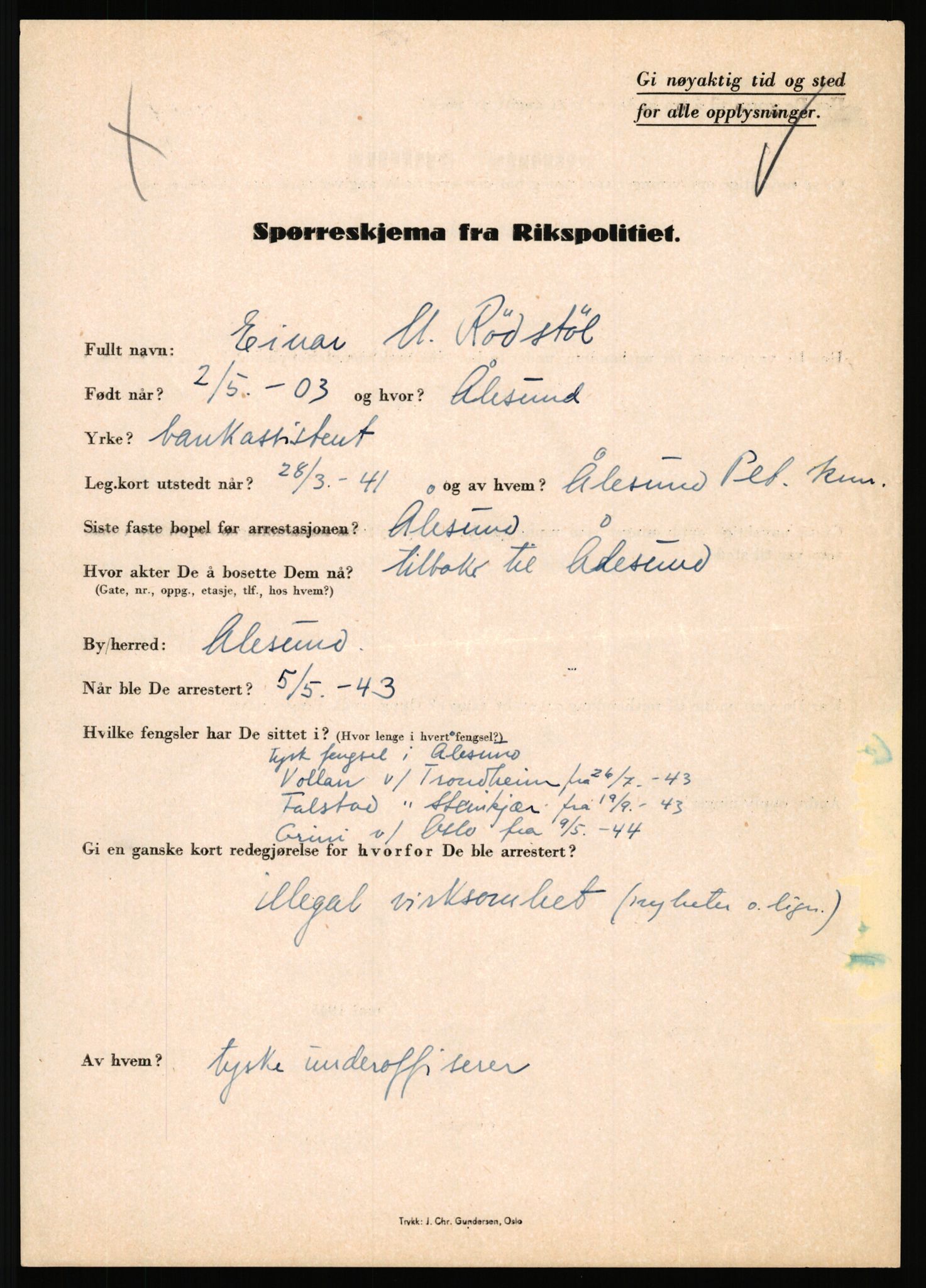 Rikspolitisjefen, AV/RA-S-1560/L/L0014: Pettersen, Aksel - Savosnick, Ernst, 1940-1945, s. 938