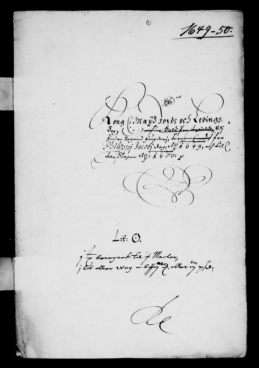 Rentekammeret inntil 1814, Reviderte regnskaper, Lensregnskaper, AV/RA-EA-5023/R/Rb/Rbt/L0114: Bergenhus len, 1649-1650