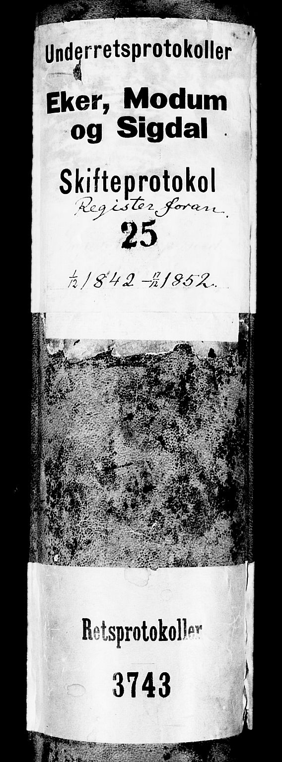 Eiker, Modum og Sigdal sorenskriveri, SAKO/A-123/H/Hb/Hbc/L0003: Skifteutlodningsprotokoll, 1842-1852