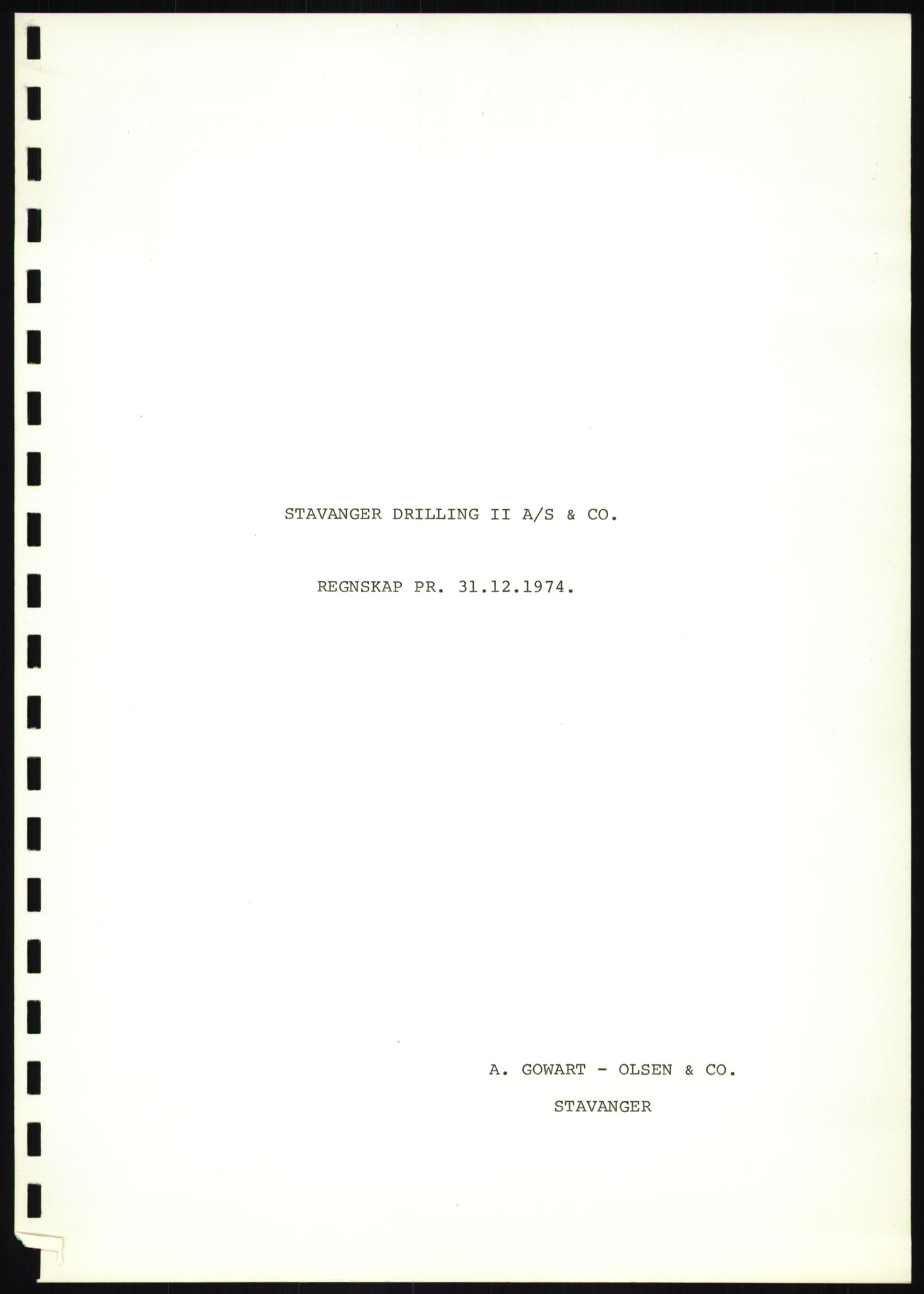 Pa 1503 - Stavanger Drilling AS, AV/SAST-A-101906/A/Ac/L0001: Årsberetninger, 1974-1978, s. 2