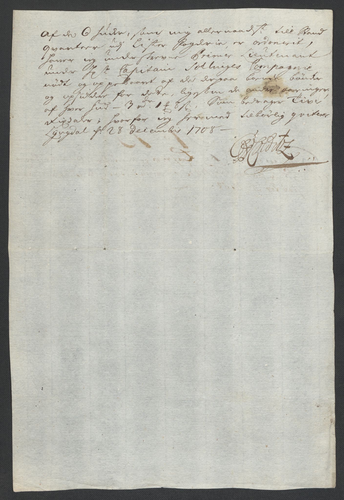 Rentekammeret inntil 1814, Reviderte regnskaper, Fogderegnskap, AV/RA-EA-4092/R43/L2552: Fogderegnskap Lista og Mandal, 1705-1709, s. 97