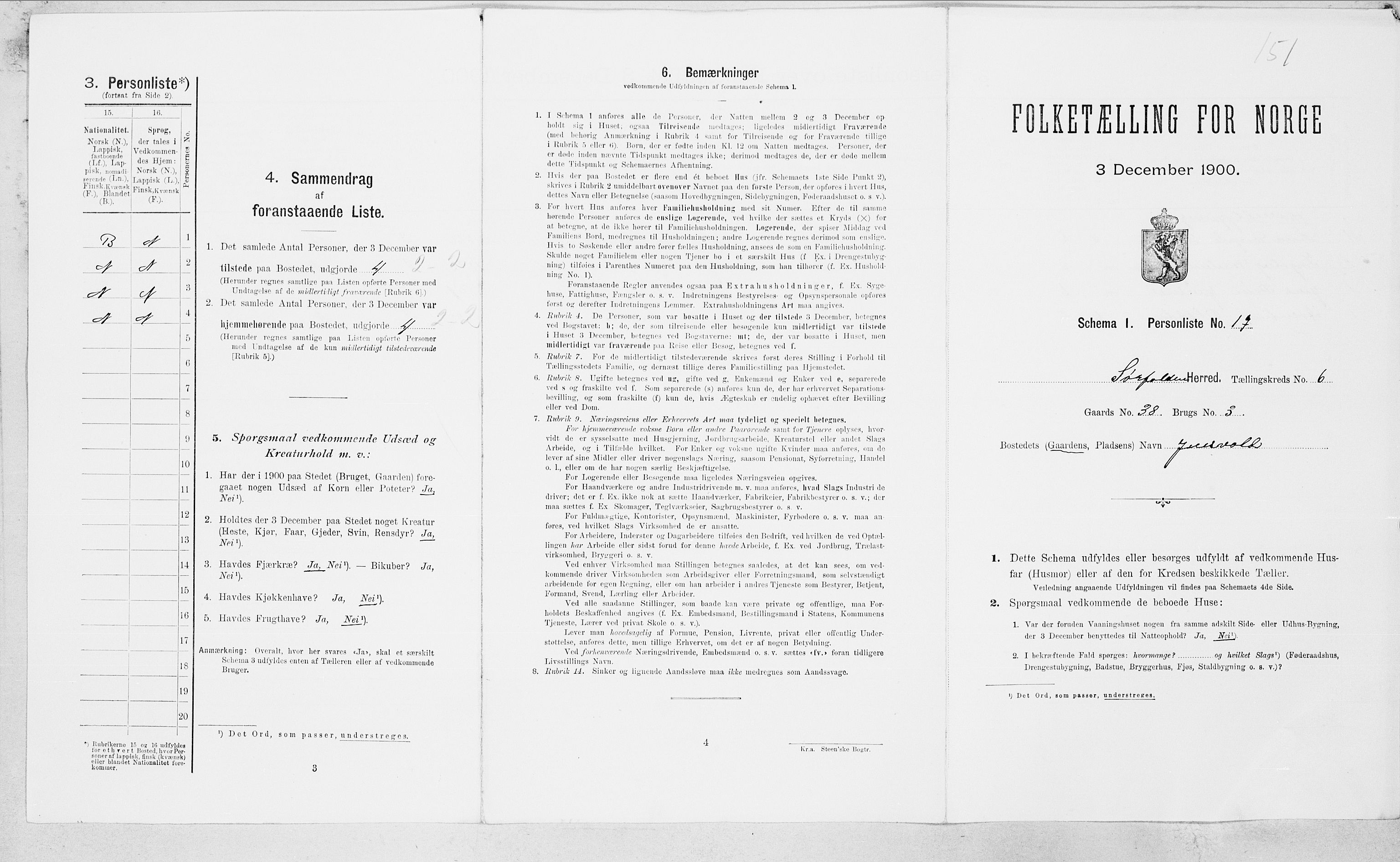 SAT, Folketelling 1900 for 1845 Sørfold herred, 1900, s. 383