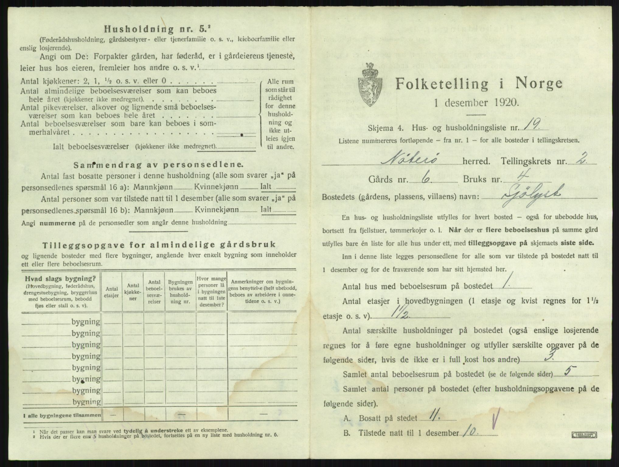 SAKO, Folketelling 1920 for 0722 Nøtterøy herred, 1920, s. 291