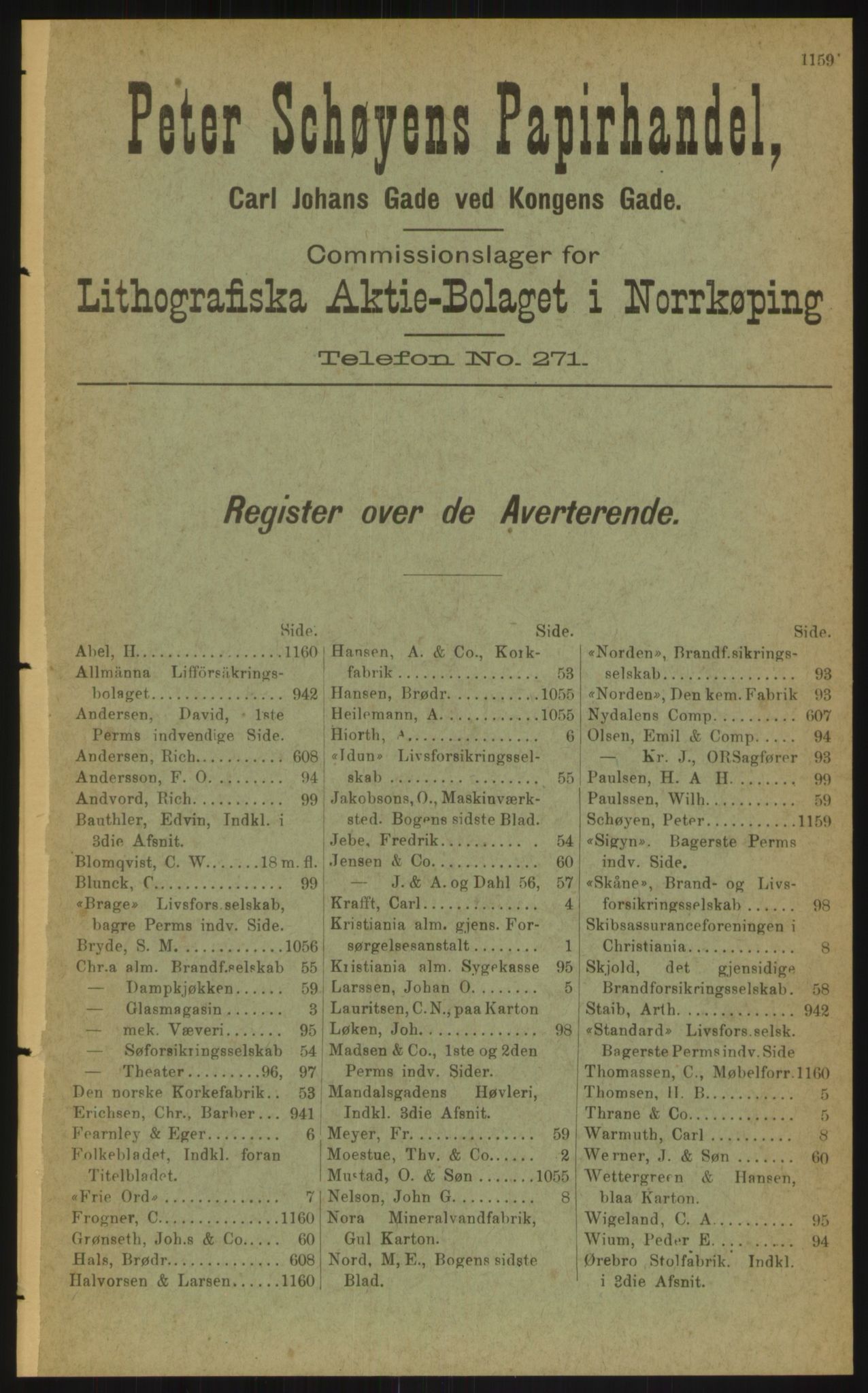 Kristiania/Oslo adressebok, PUBL/-, 1897, s. 1159