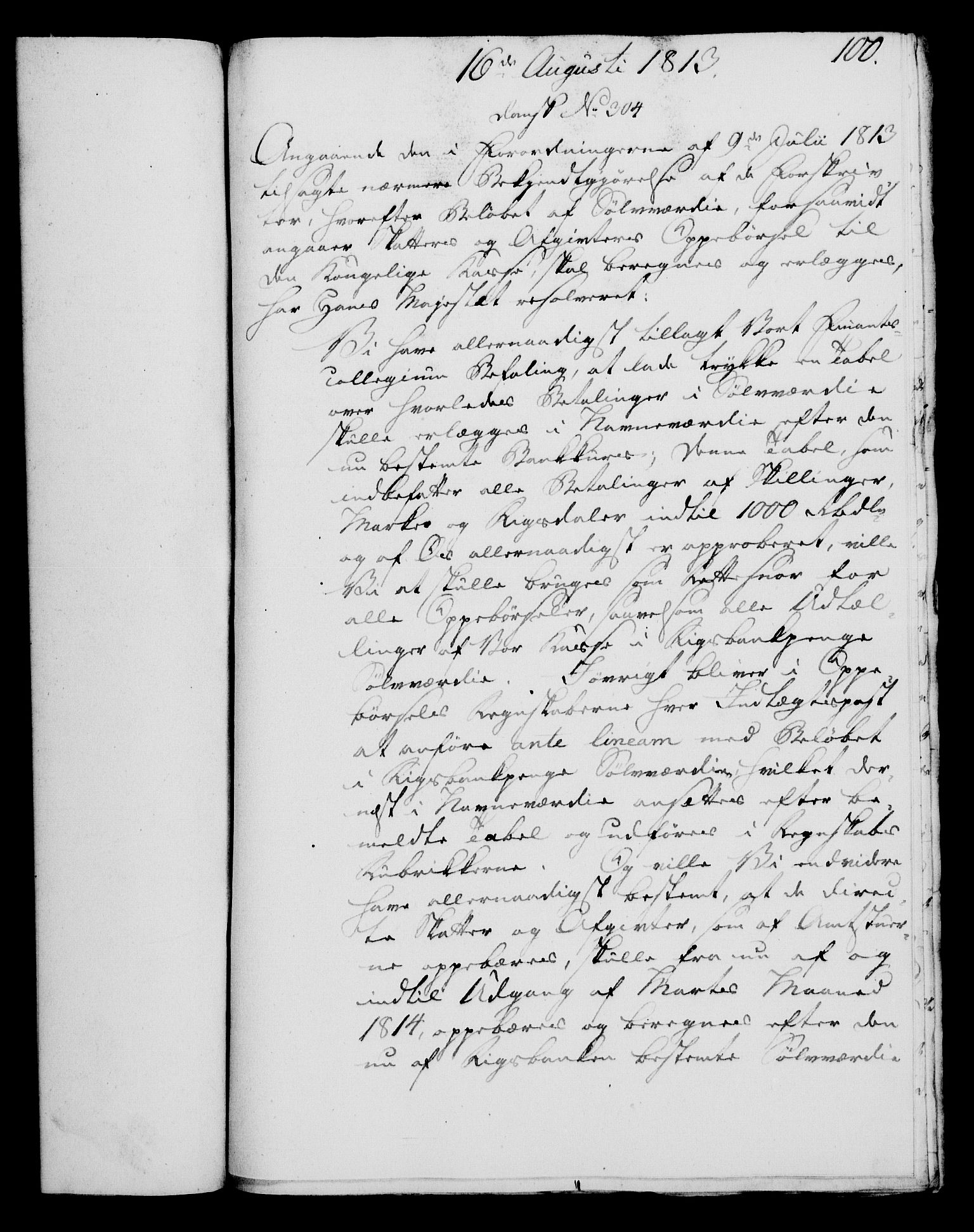 Rentekammeret, Kammerkanselliet, RA/EA-3111/G/Gf/Gfa/L0095: Norsk relasjons- og resolusjonsprotokoll (merket RK 52.95), 1813-1814, s. 431