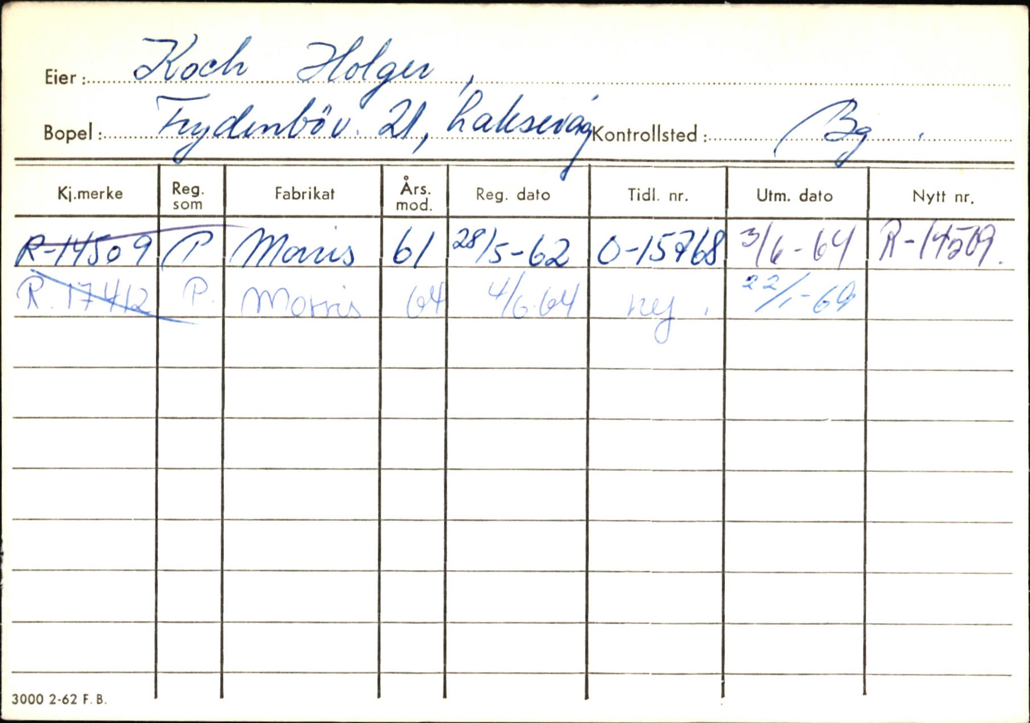 Statens vegvesen, Hordaland vegkontor, AV/SAB-A-5201/2/Ha/L0030: R-eierkort K, 1920-1971, s. 51