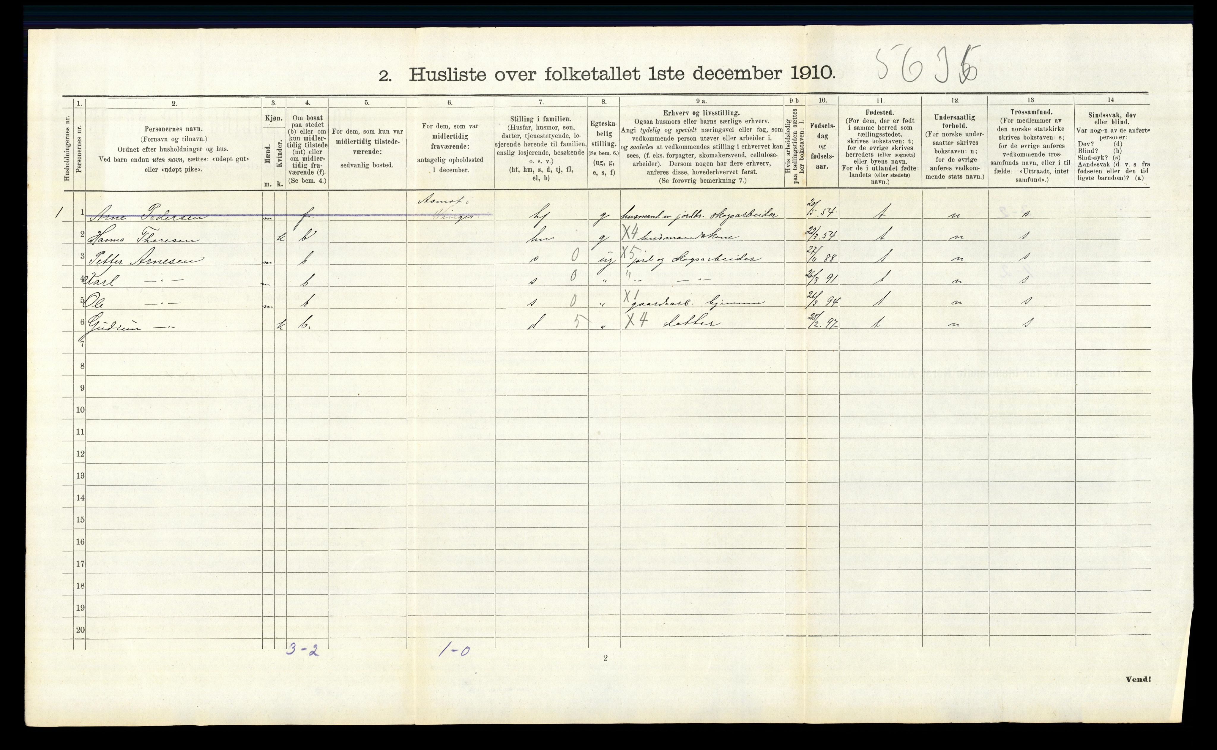 RA, Folketelling 1910 for 0421 Vinger herred, 1910, s. 1098