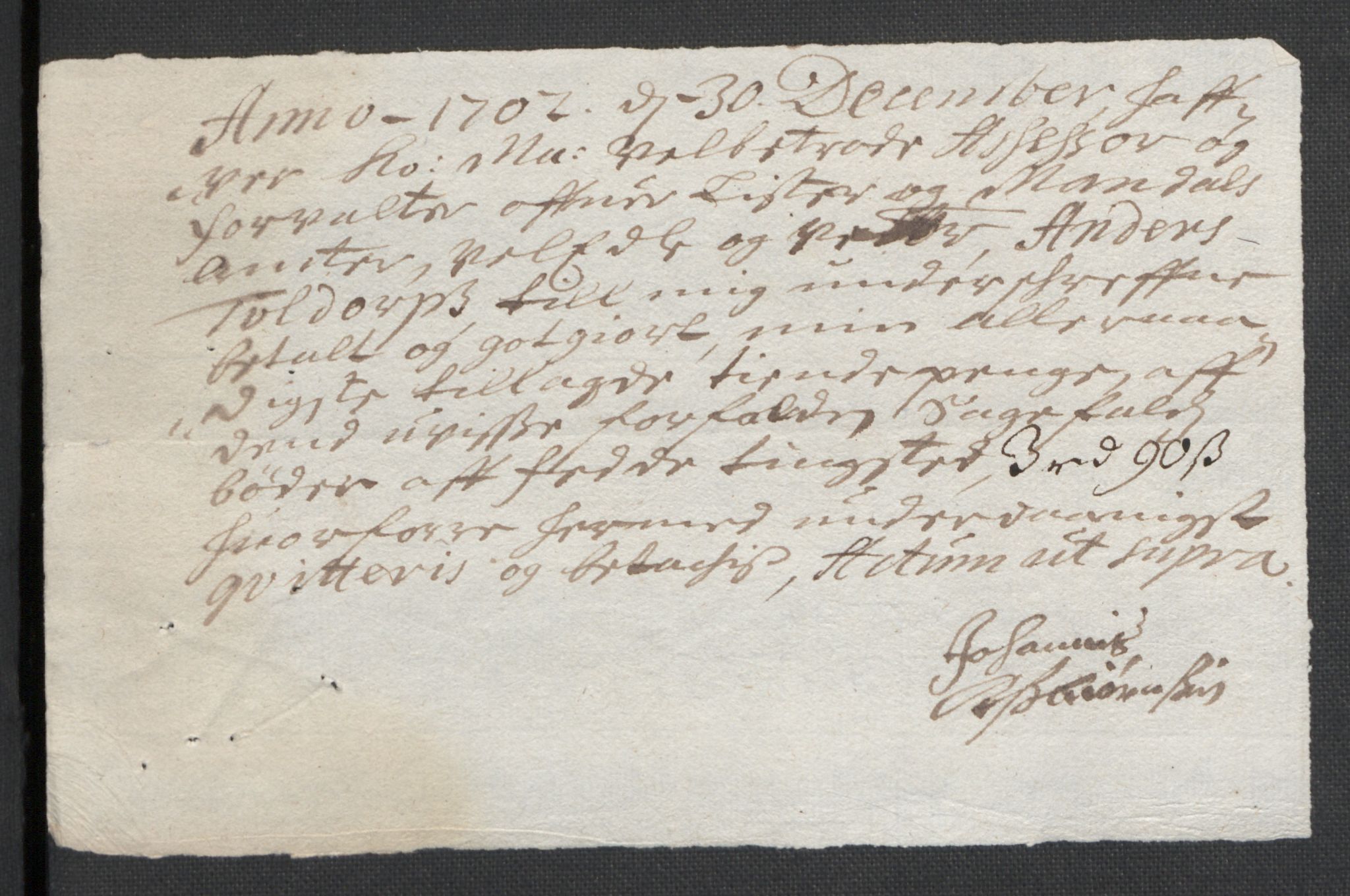 Rentekammeret inntil 1814, Reviderte regnskaper, Fogderegnskap, RA/EA-4092/R43/L2549: Fogderegnskap Lista og Mandal, 1701-1702, s. 307