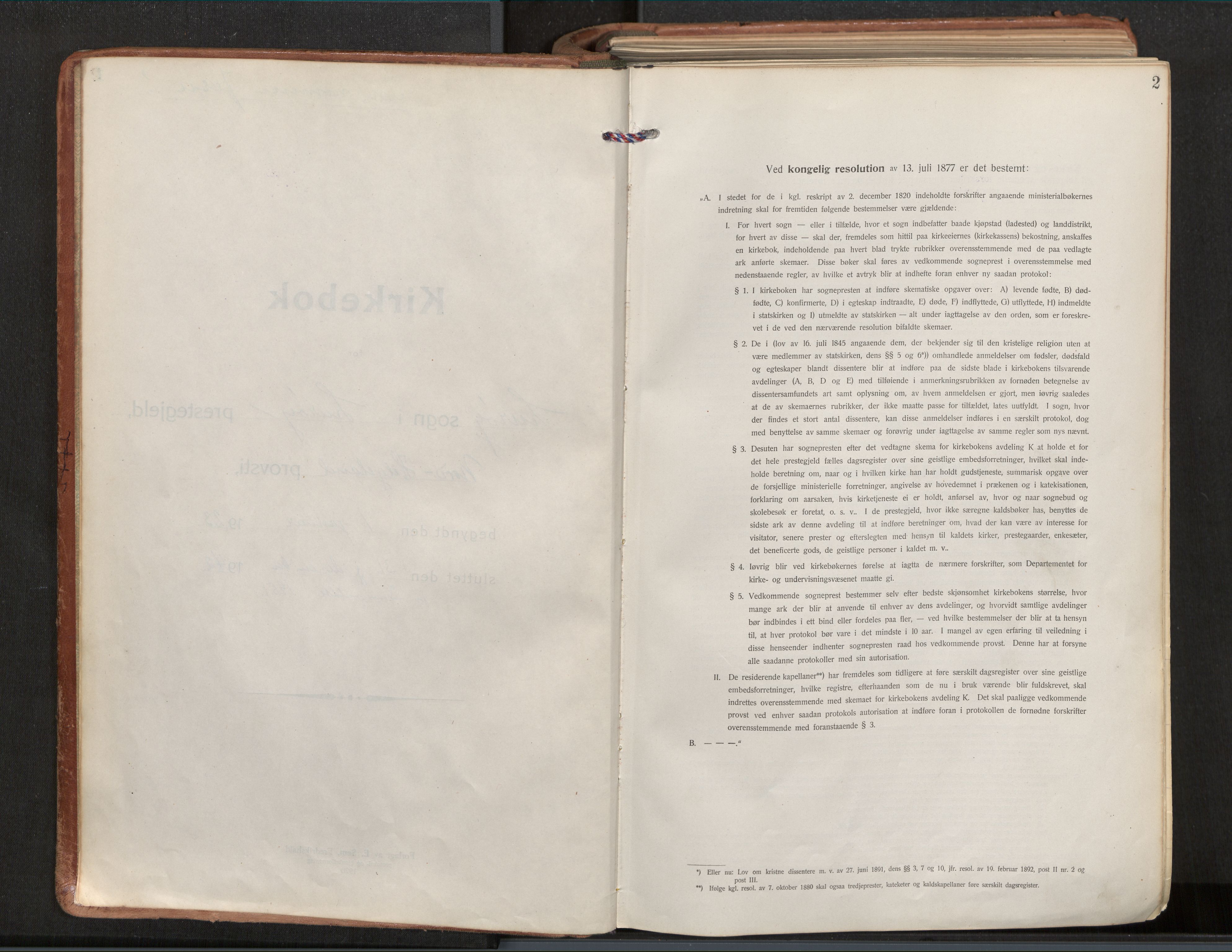 Ministerialprotokoller, klokkerbøker og fødselsregistre - Nordland, AV/SAT-A-1459/839/L0570: Ministerialbok nr. 839A07, 1923-1942, s. 2