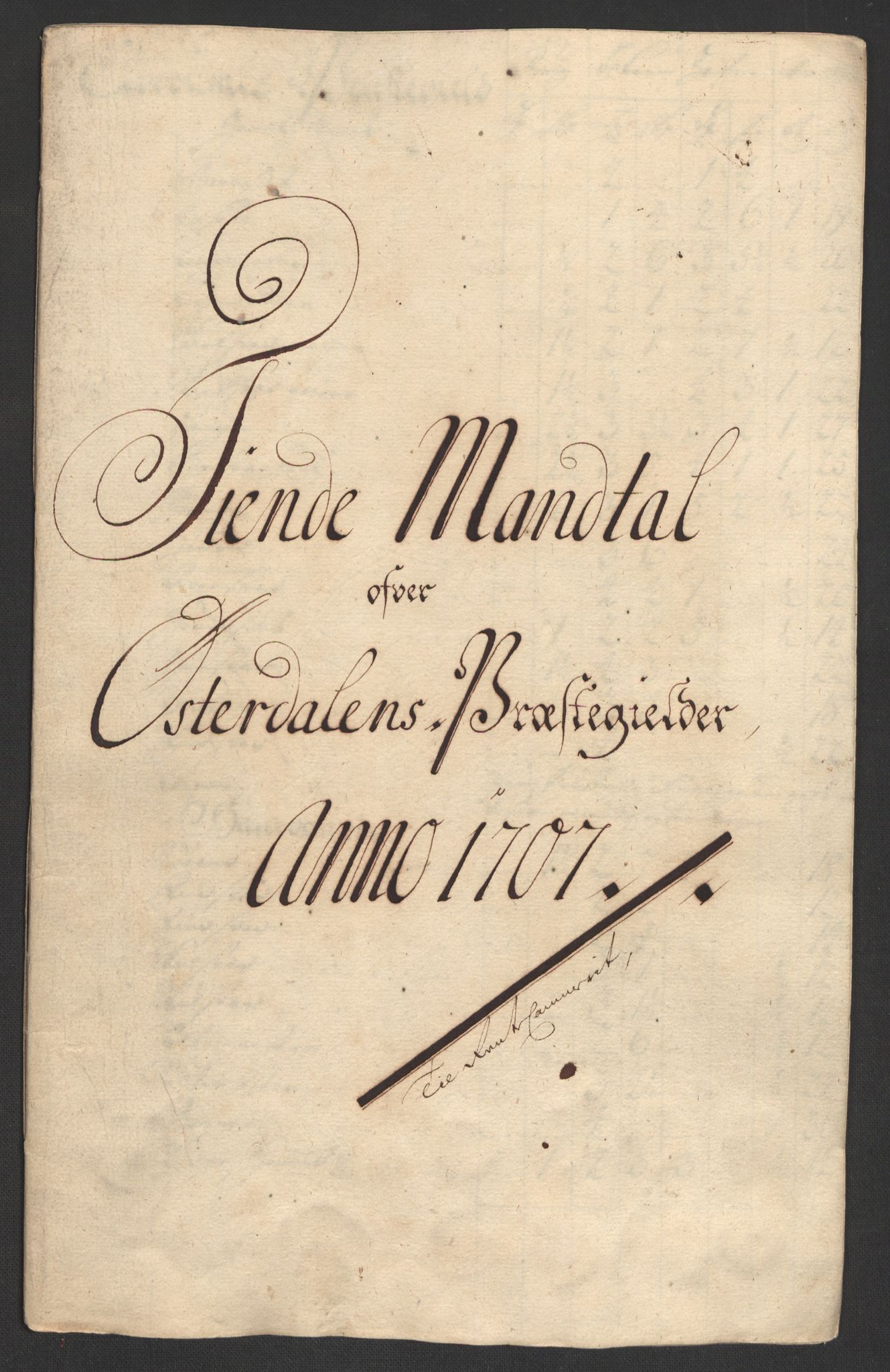 Rentekammeret inntil 1814, Reviderte regnskaper, Fogderegnskap, RA/EA-4092/R13/L0844: Fogderegnskap Solør, Odal og Østerdal, 1707, s. 168