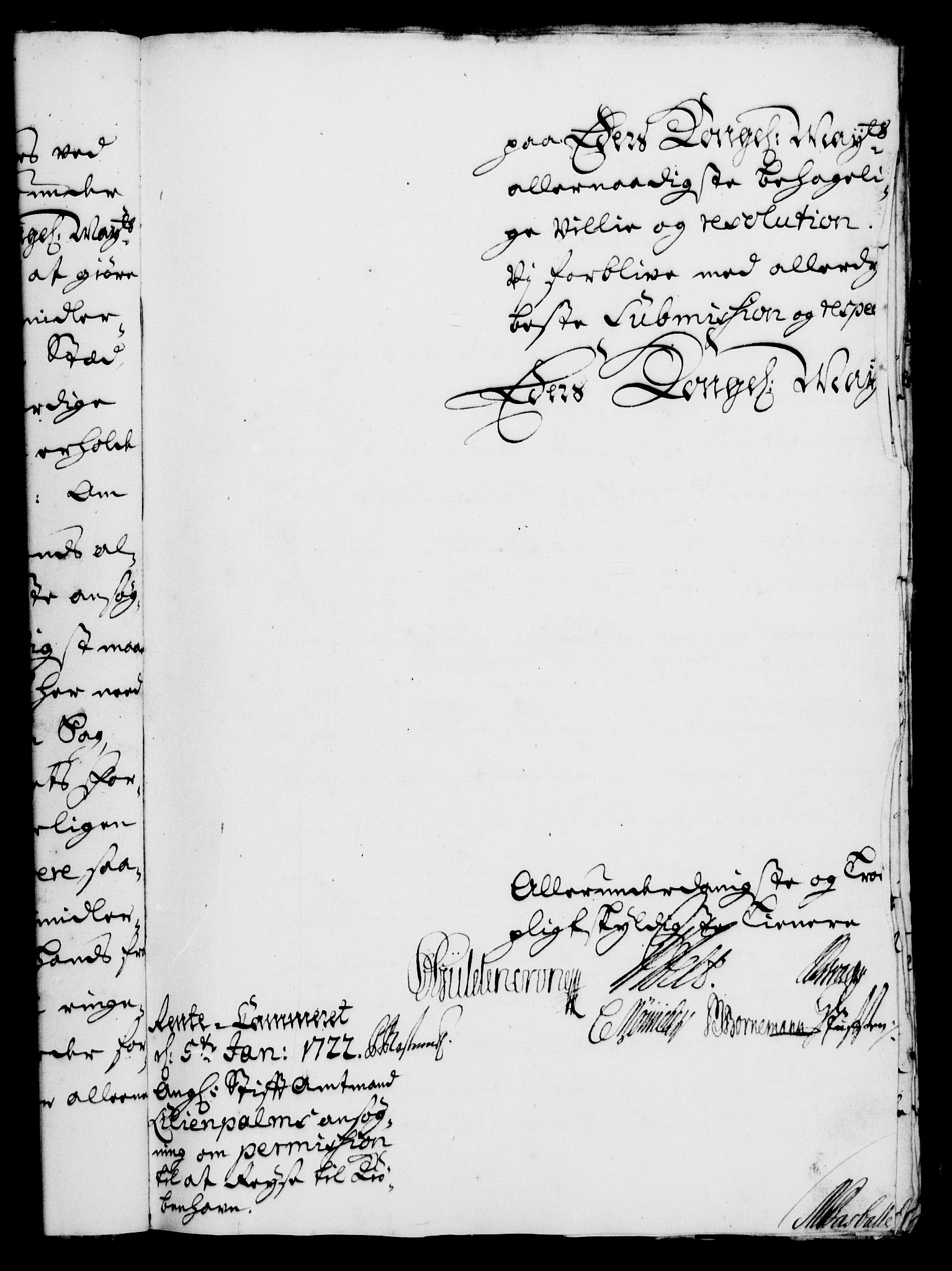 Rentekammeret, Kammerkanselliet, RA/EA-3111/G/Gf/Gfa/L0005: Norsk relasjons- og resolusjonsprotokoll (merket RK 52.5), 1722, s. 29
