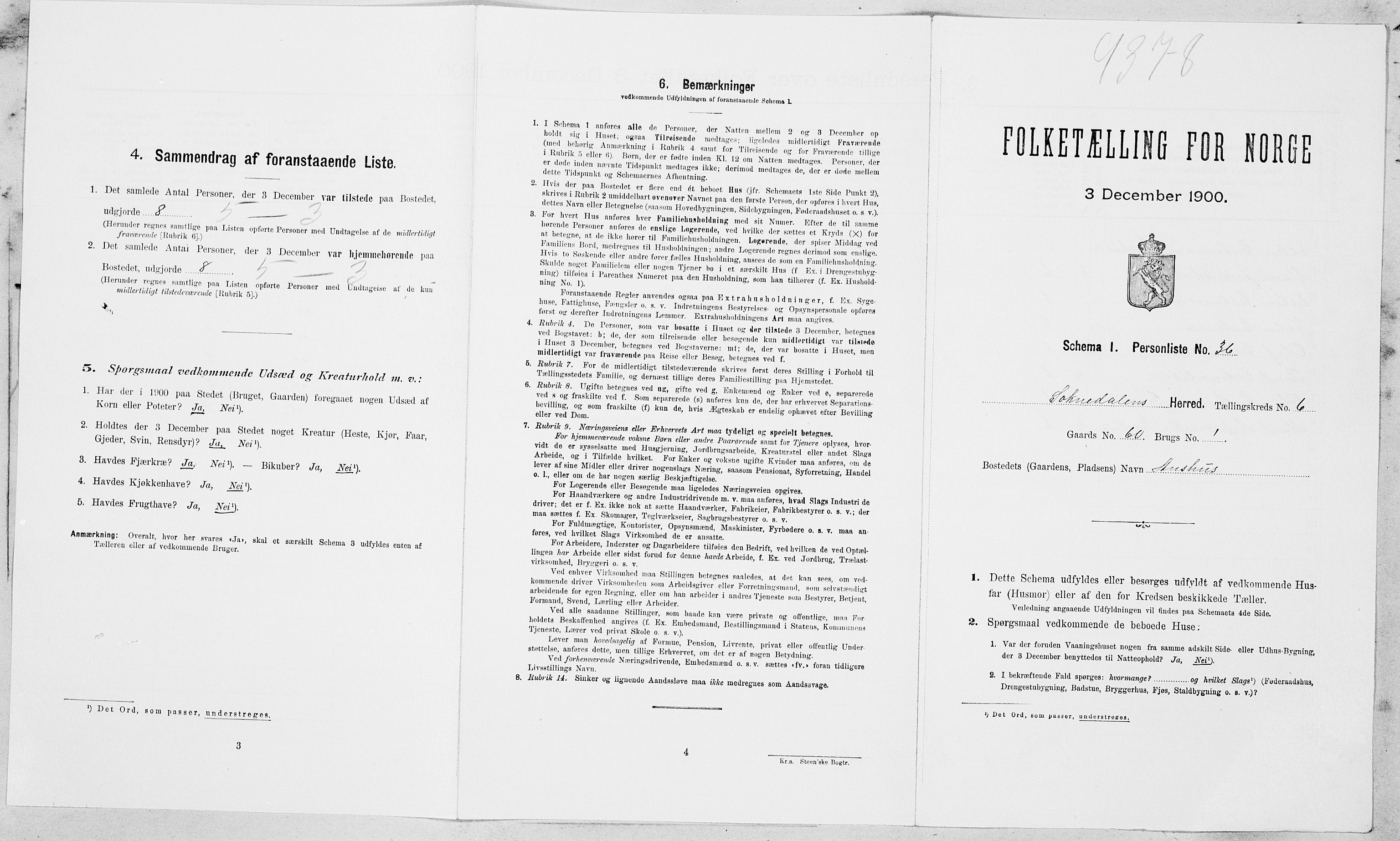 SAT, Folketelling 1900 for 1649 Soknedal herred, 1900, s. 486