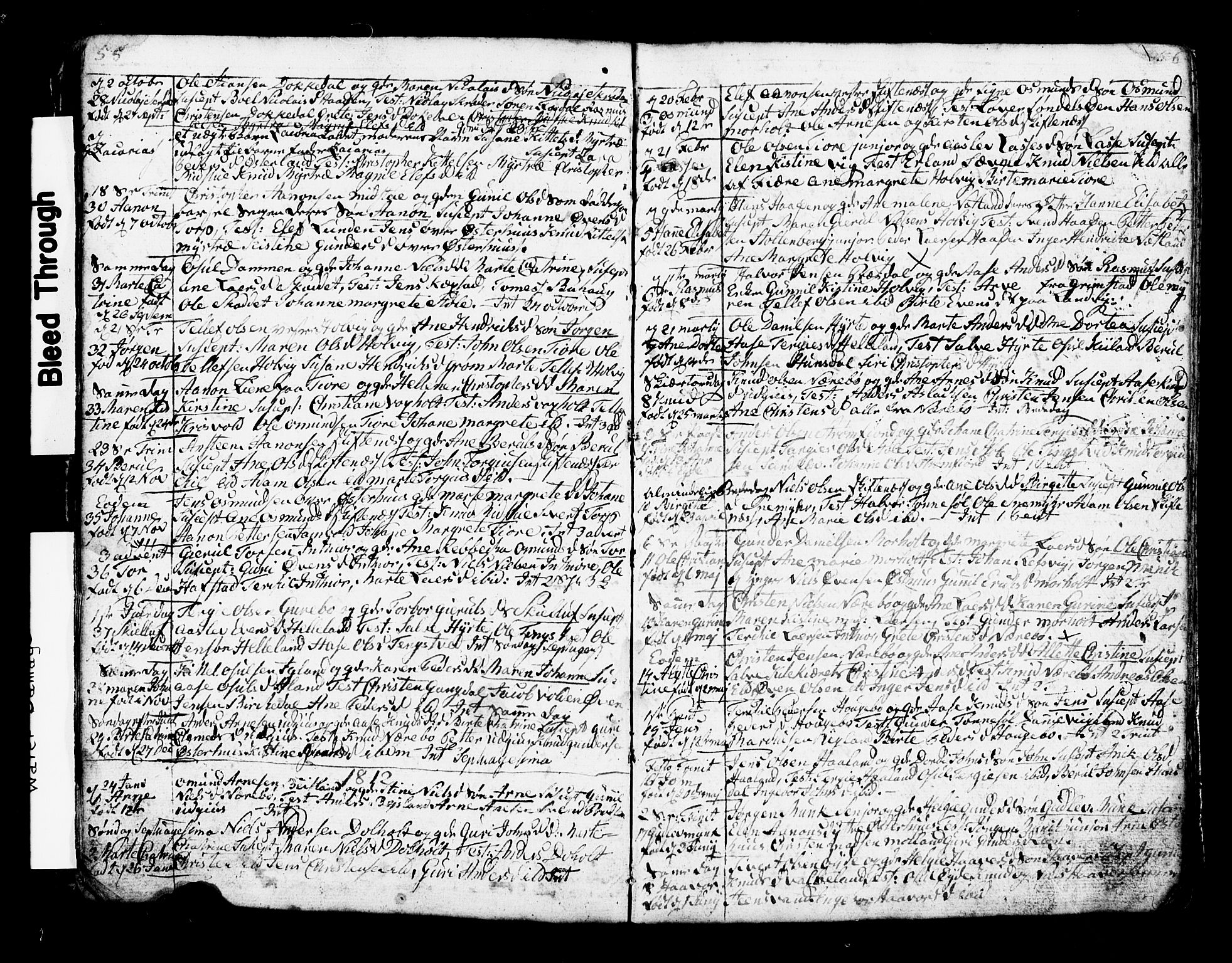 Hommedal sokneprestkontor, AV/SAK-1111-0023/F/Fb/Fbb/L0002: Klokkerbok nr. B 2 /1, 1791-1819, s. 55-56