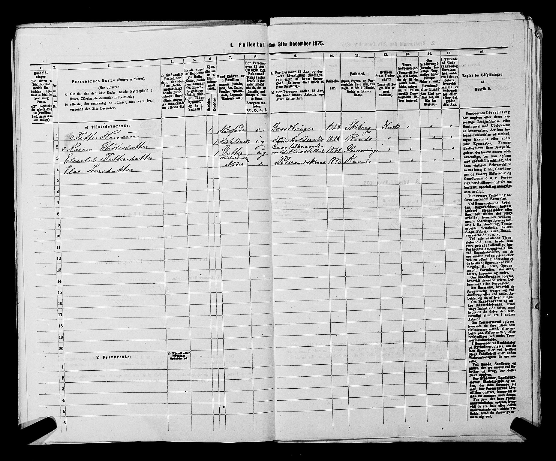 RA, Folketelling 1875 for 0132L Fredrikstad prestegjeld, Glemmen sokn, 1875, s. 802