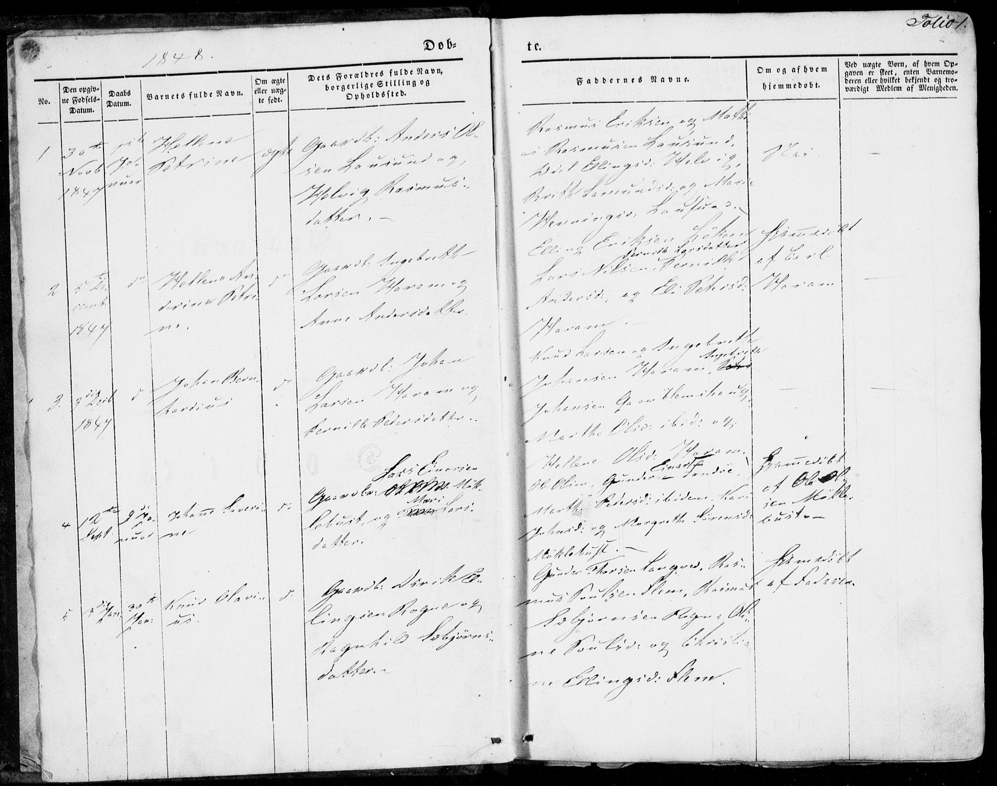 Ministerialprotokoller, klokkerbøker og fødselsregistre - Møre og Romsdal, AV/SAT-A-1454/536/L0497: Ministerialbok nr. 536A06, 1845-1865, s. 1