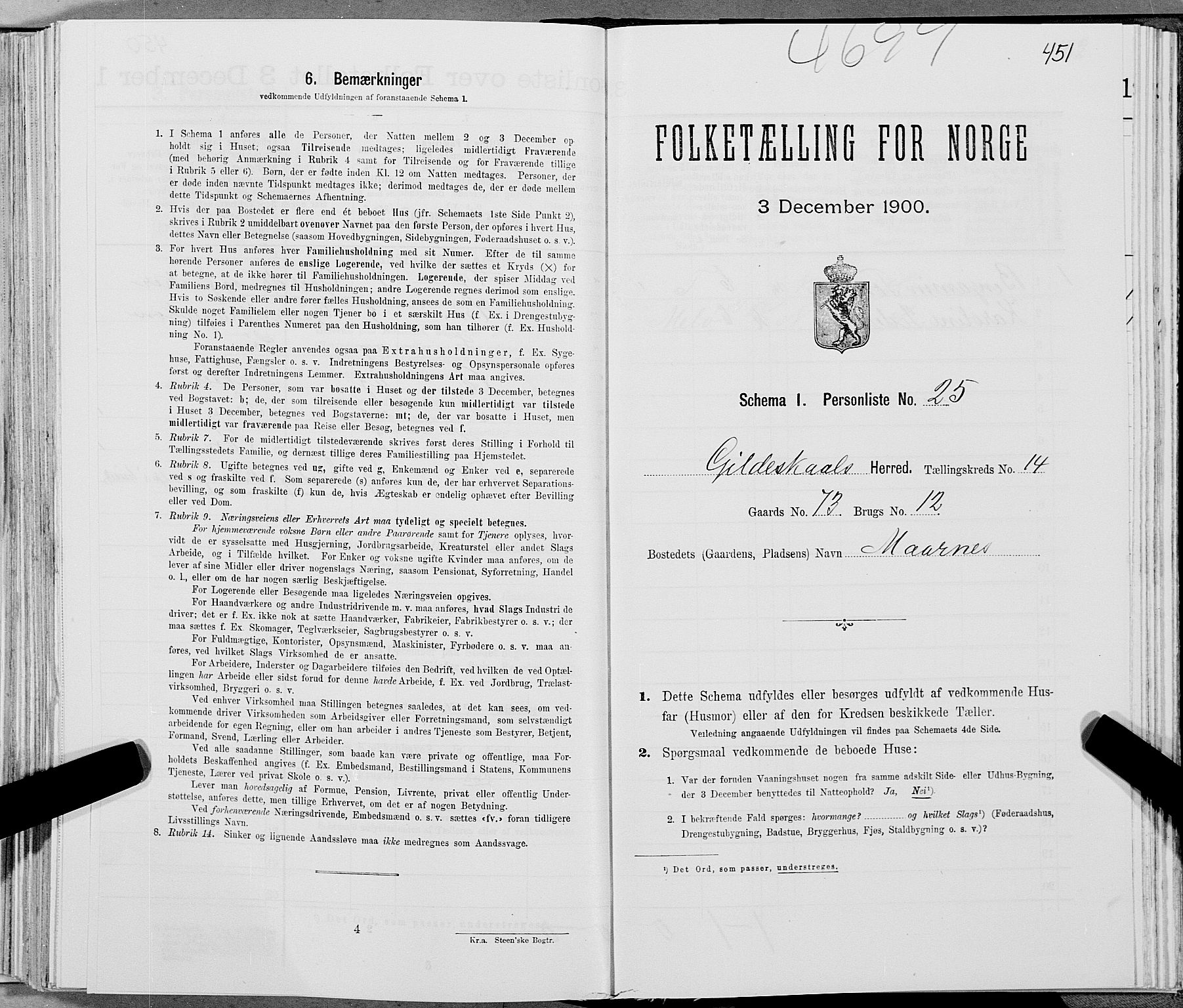 SAT, Folketelling 1900 for 1838 Gildeskål herred, 1900, s. 1434