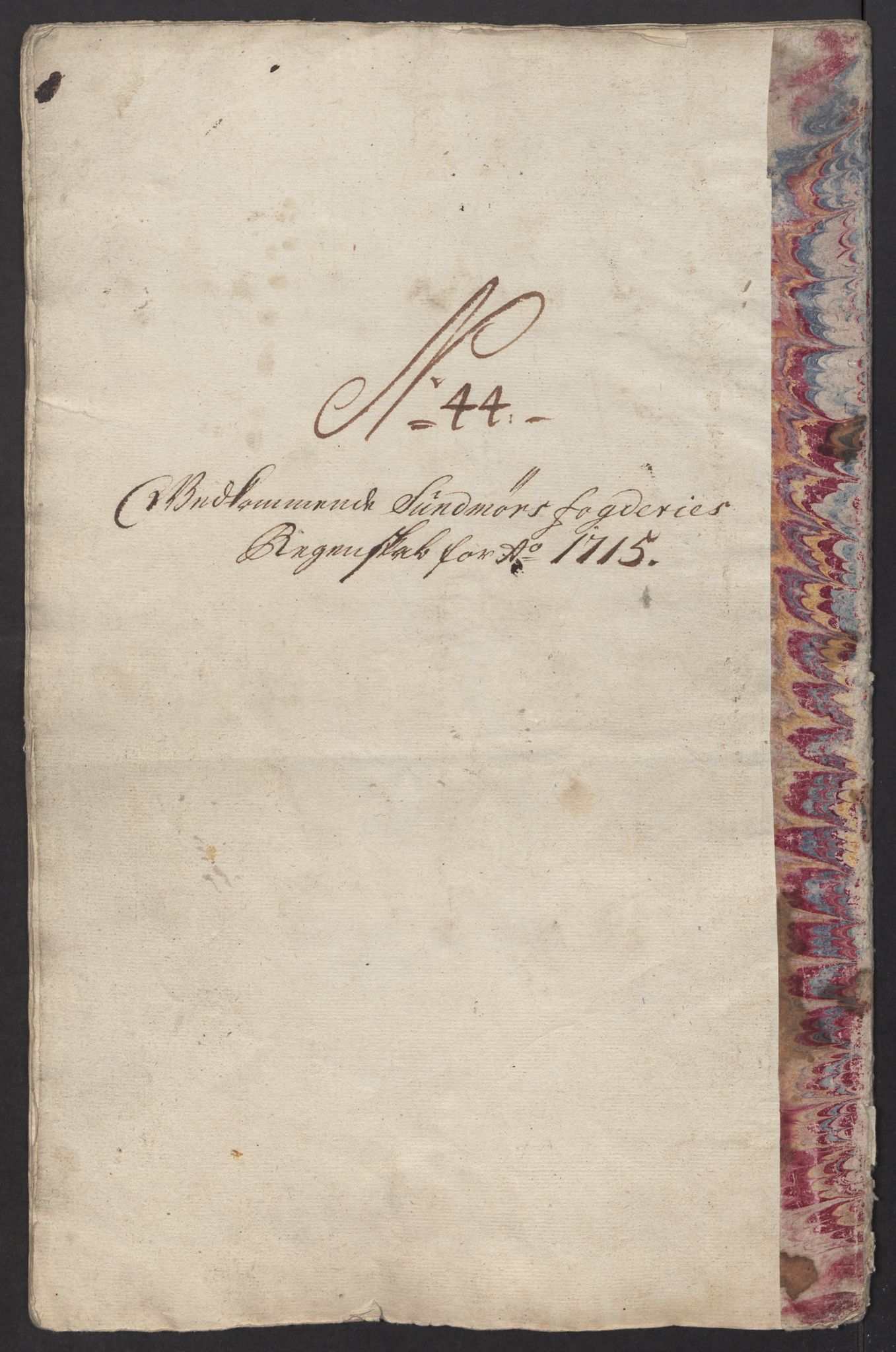 Rentekammeret inntil 1814, Reviderte regnskaper, Fogderegnskap, RA/EA-4092/R54/L3567: Fogderegnskap Sunnmøre, 1715, s. 313