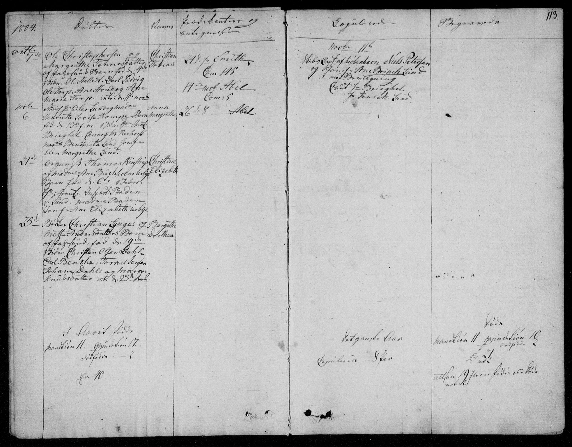 Farsund sokneprestkontor, SAK/1111-0009/F/Fa/L0001: Ministerialbok nr. A 1, 1784-1815, s. 113