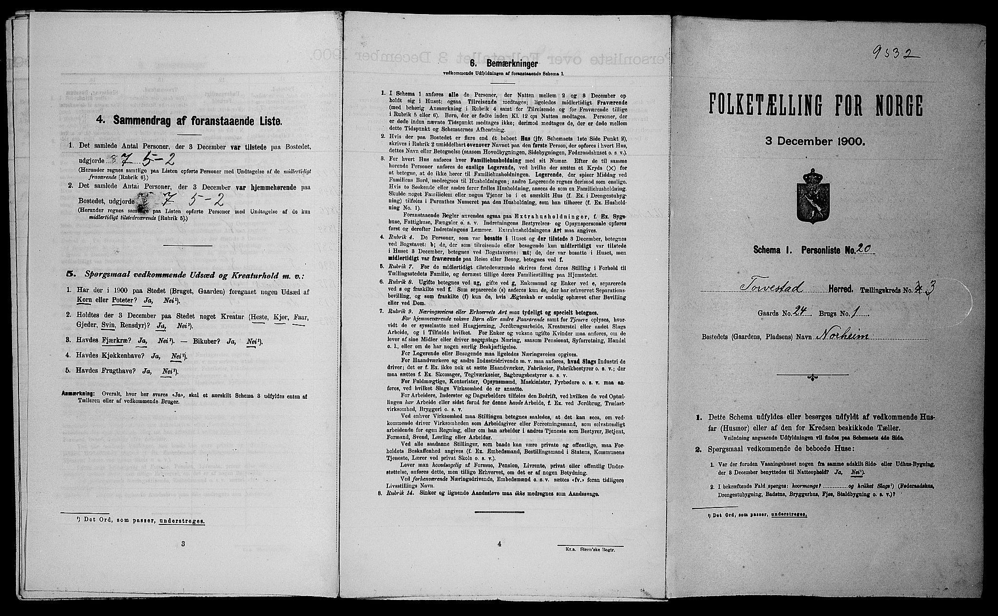SAST, Folketelling 1900 for 1152 Torvastad herred, 1900, s. 479
