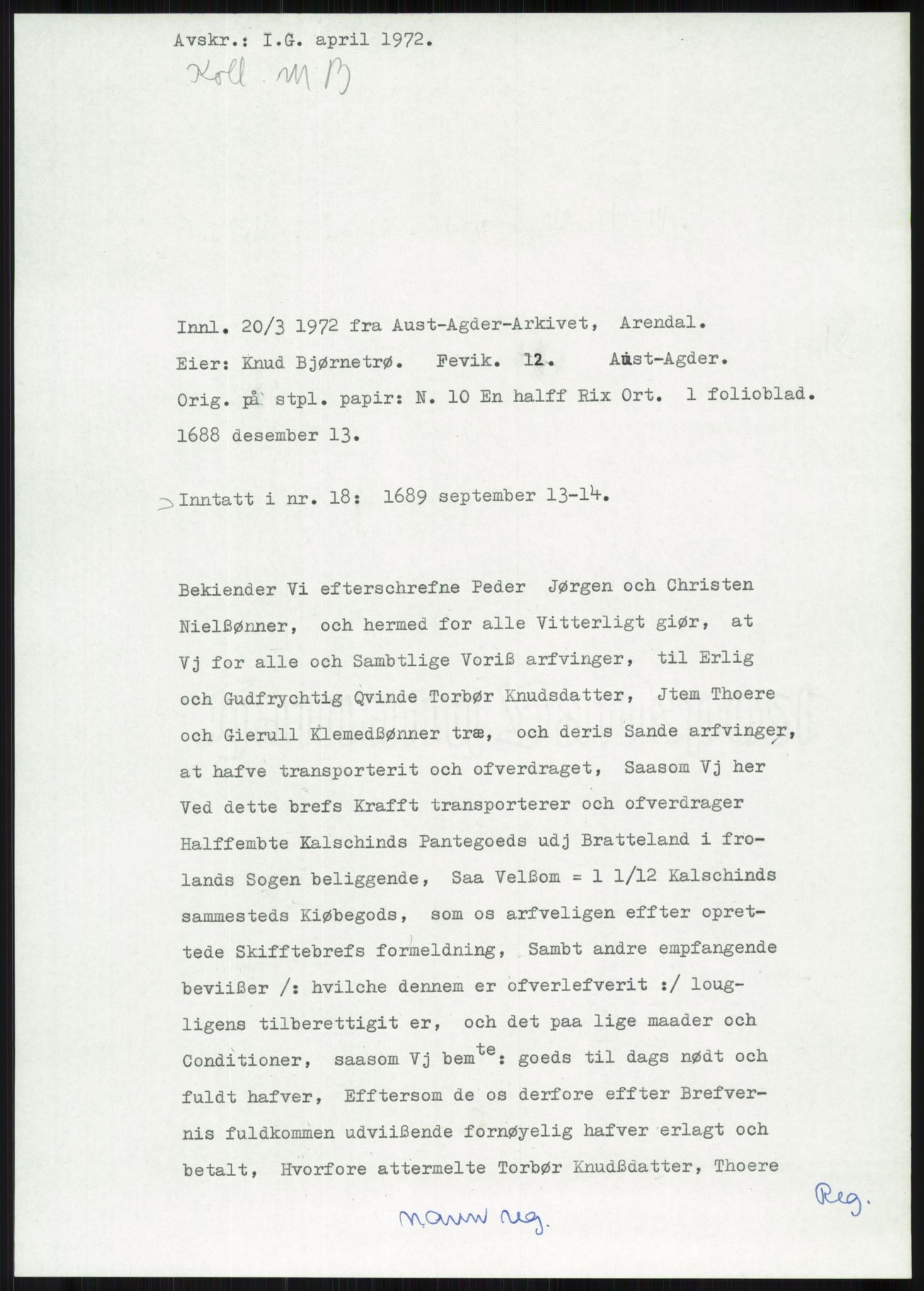Samlinger til kildeutgivelse, Diplomavskriftsamlingen, RA/EA-4053/H/Ha, s. 514