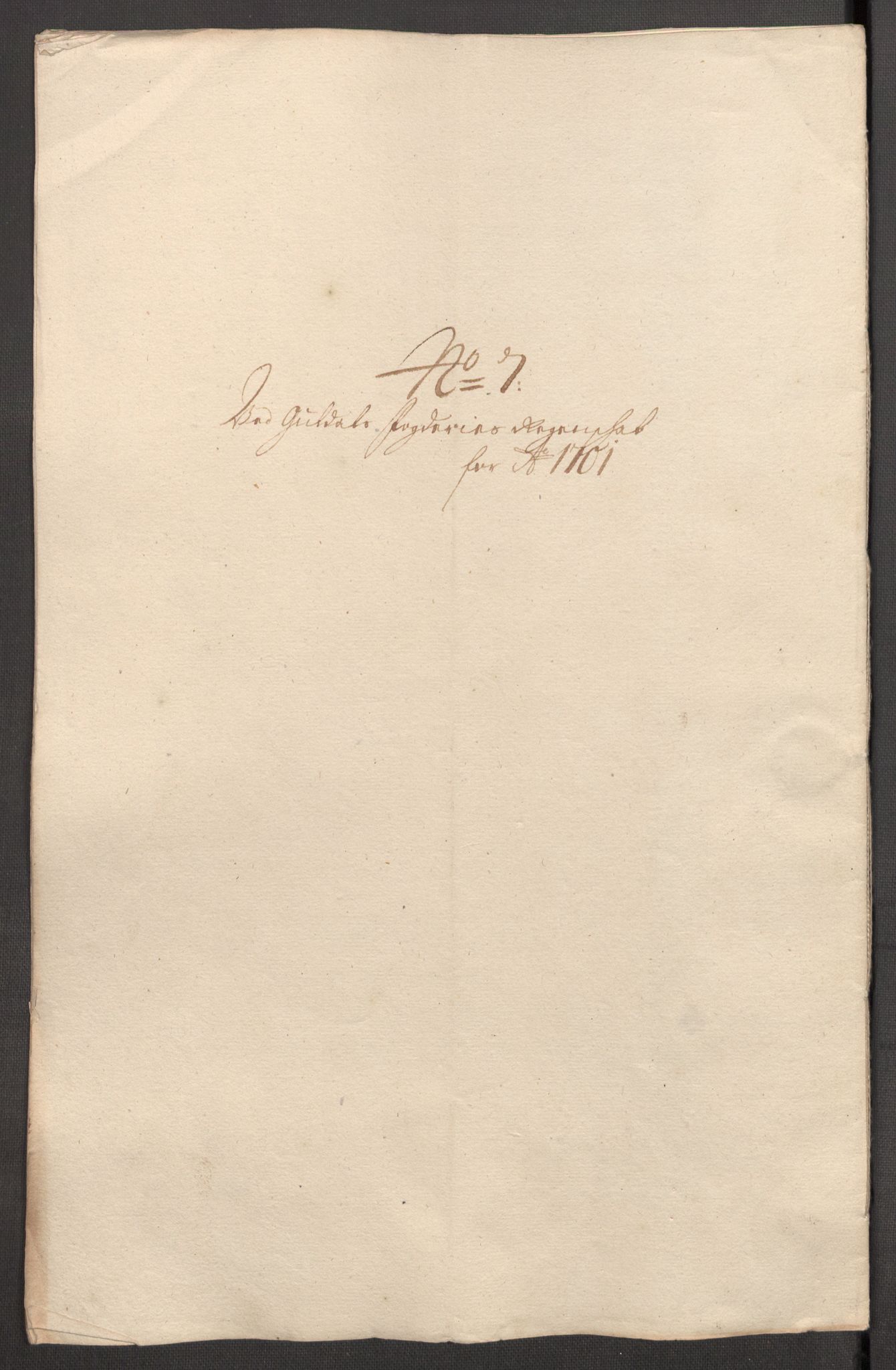 Rentekammeret inntil 1814, Reviderte regnskaper, Fogderegnskap, RA/EA-4092/R60/L3951: Fogderegnskap Orkdal og Gauldal, 1701, s. 260